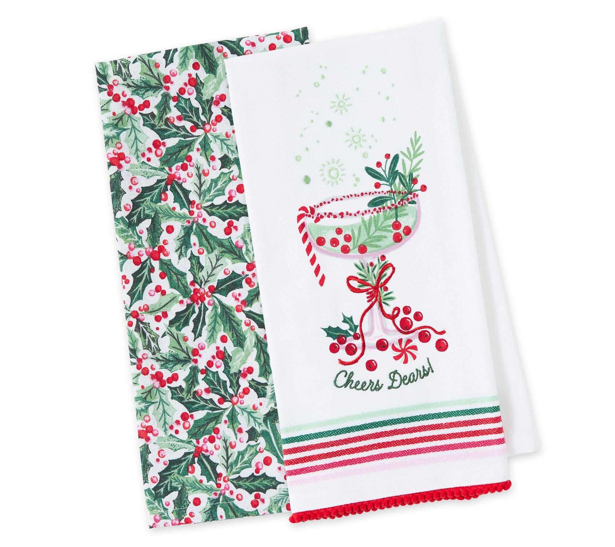 Design Imports Set of 2 Cheers Dears! Kitchen Towels