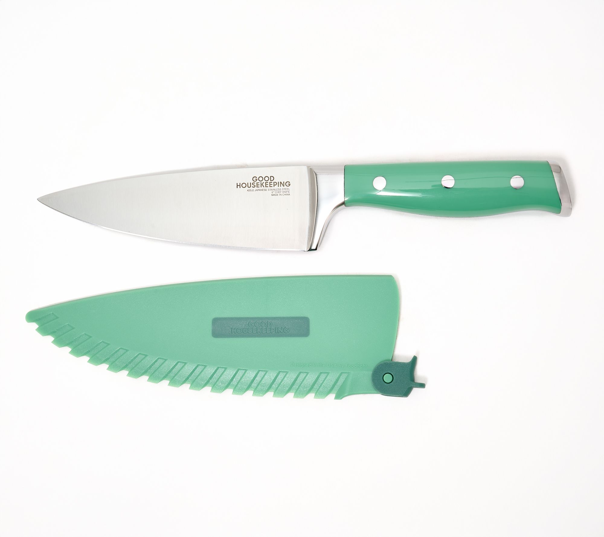 Good Housekeeping 6" Chef Knife w/ Nylon Serrated Sheath