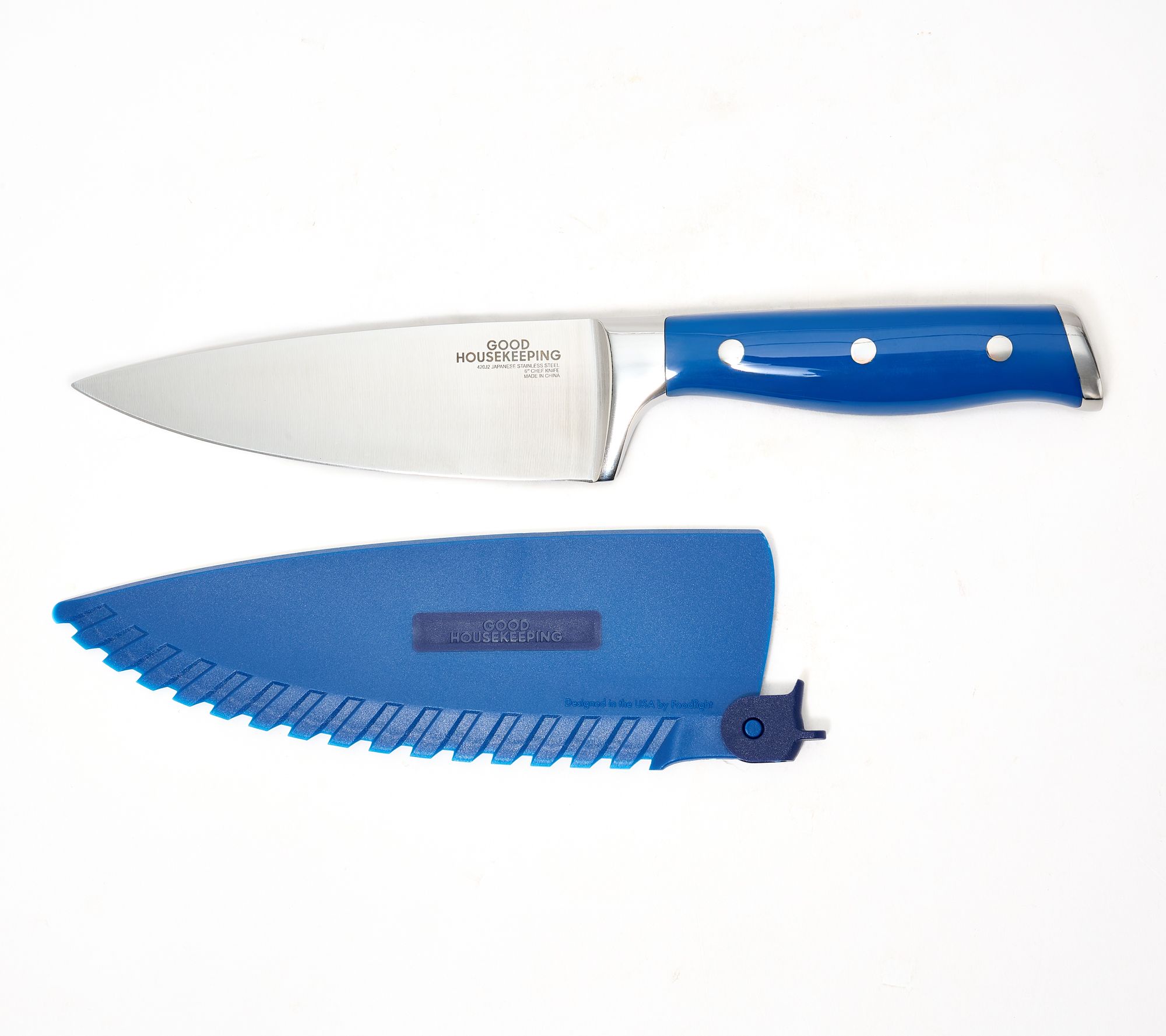 Good Housekeeping 6" Chef Knife w/ Nylon Serrated Sheath