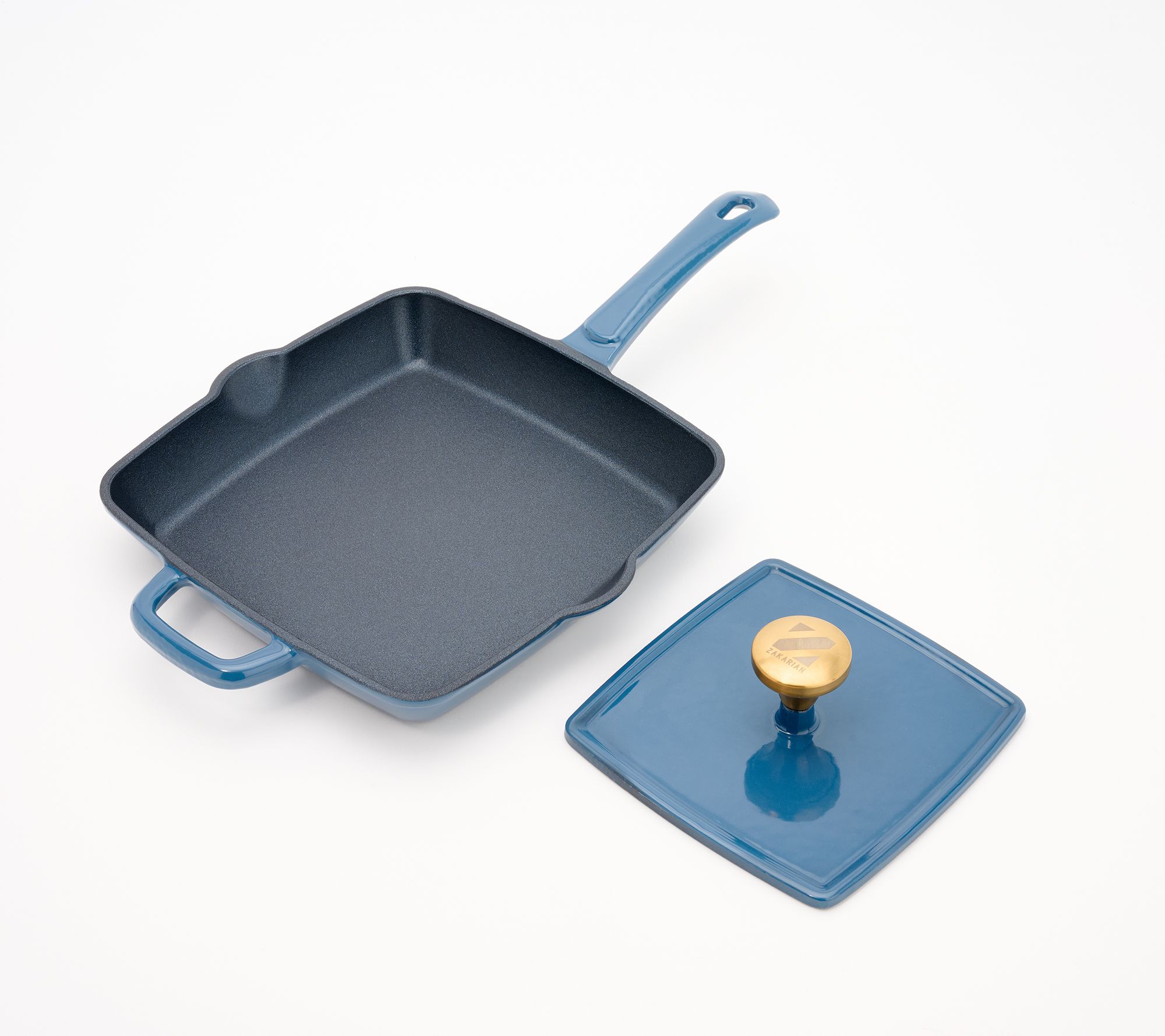 Geoffrey Zakarian 9" Nonstick Cast Iron Griddle w/ Grill Press