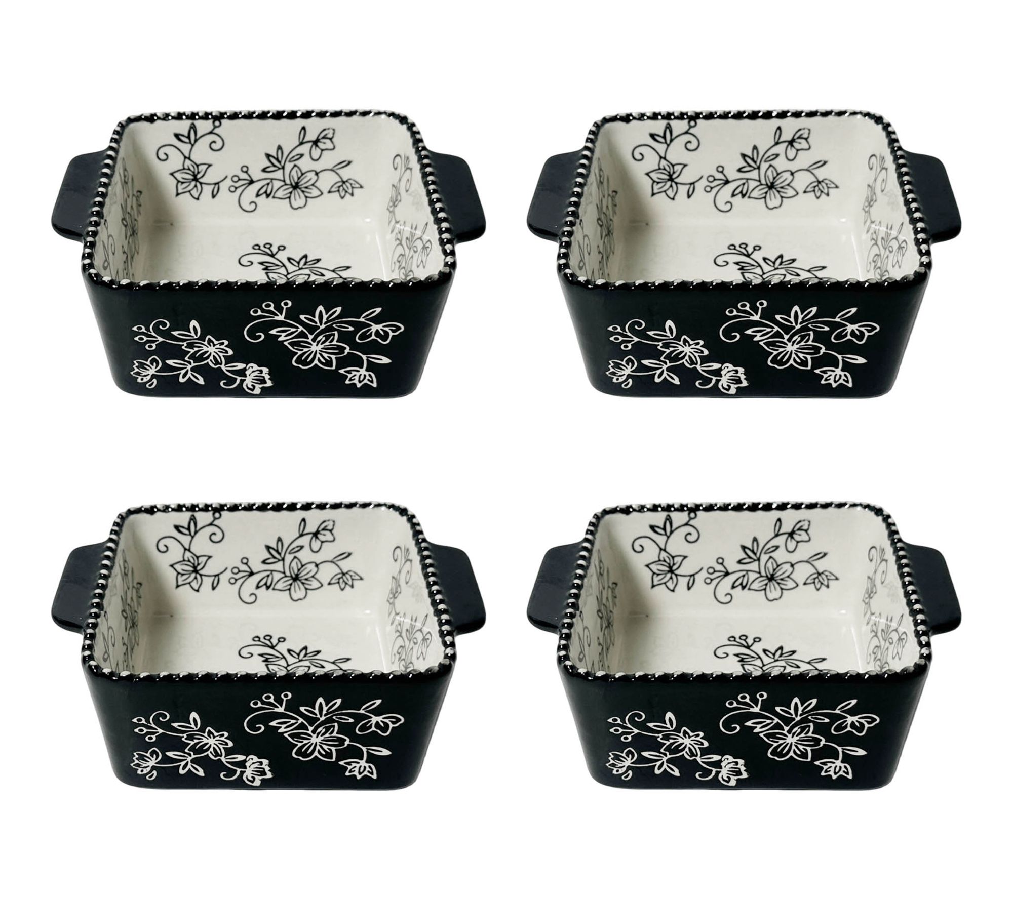 Temp-tations Set of 4 15-oz Mini Baking Dishes