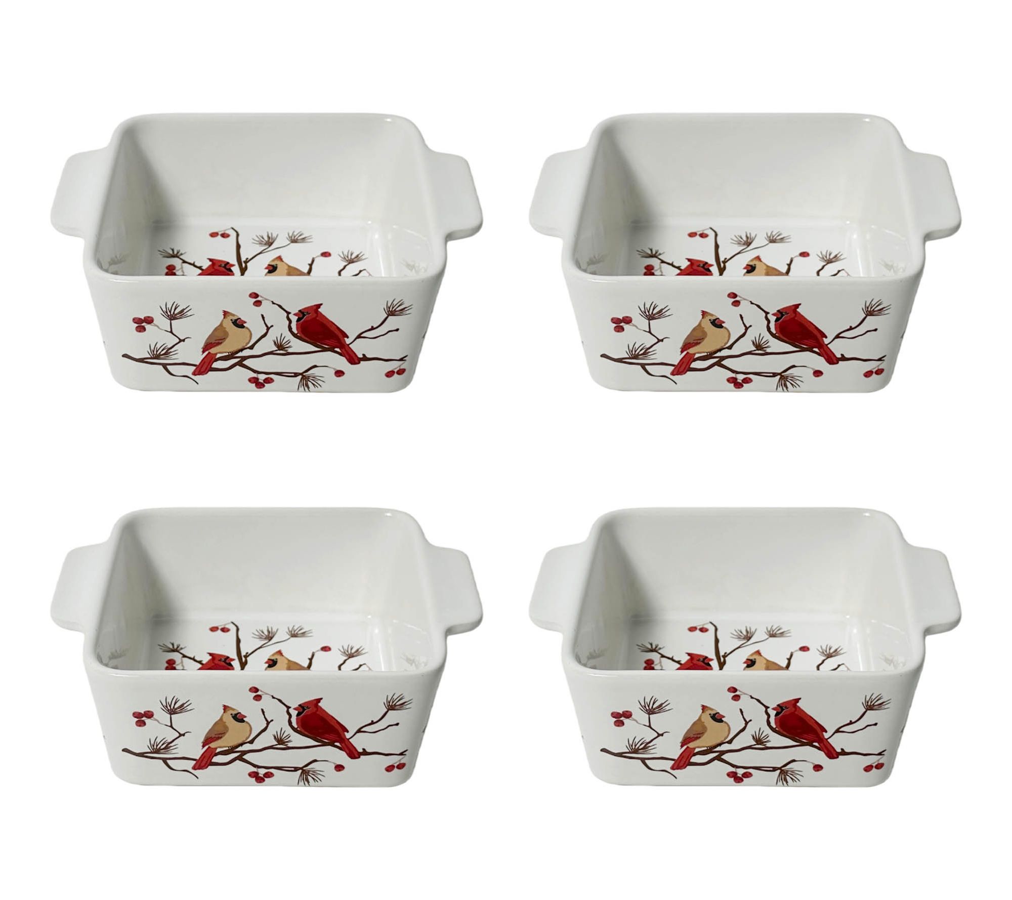 Temp-tations Set of 4 15-oz Mini Baking Dishes