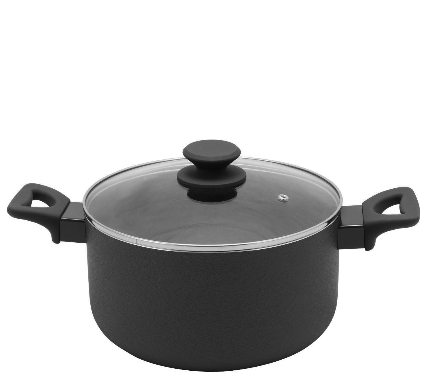 6Qt Enamel Dutch Oven Aluminum Cooking Pot W/ Lid Black