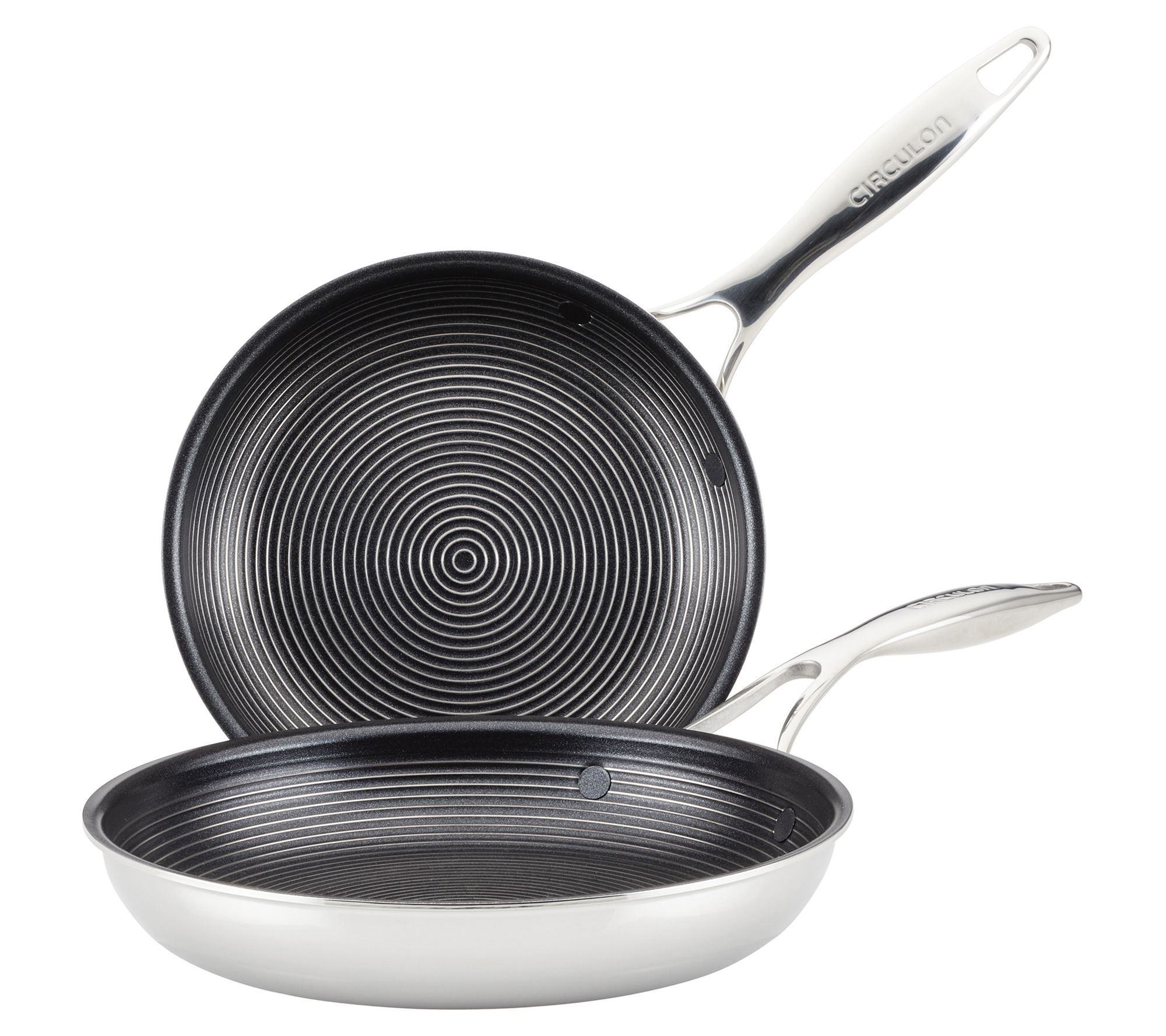 Circulon 2-pc Stainless Steel Nonstick Frying Pan Set