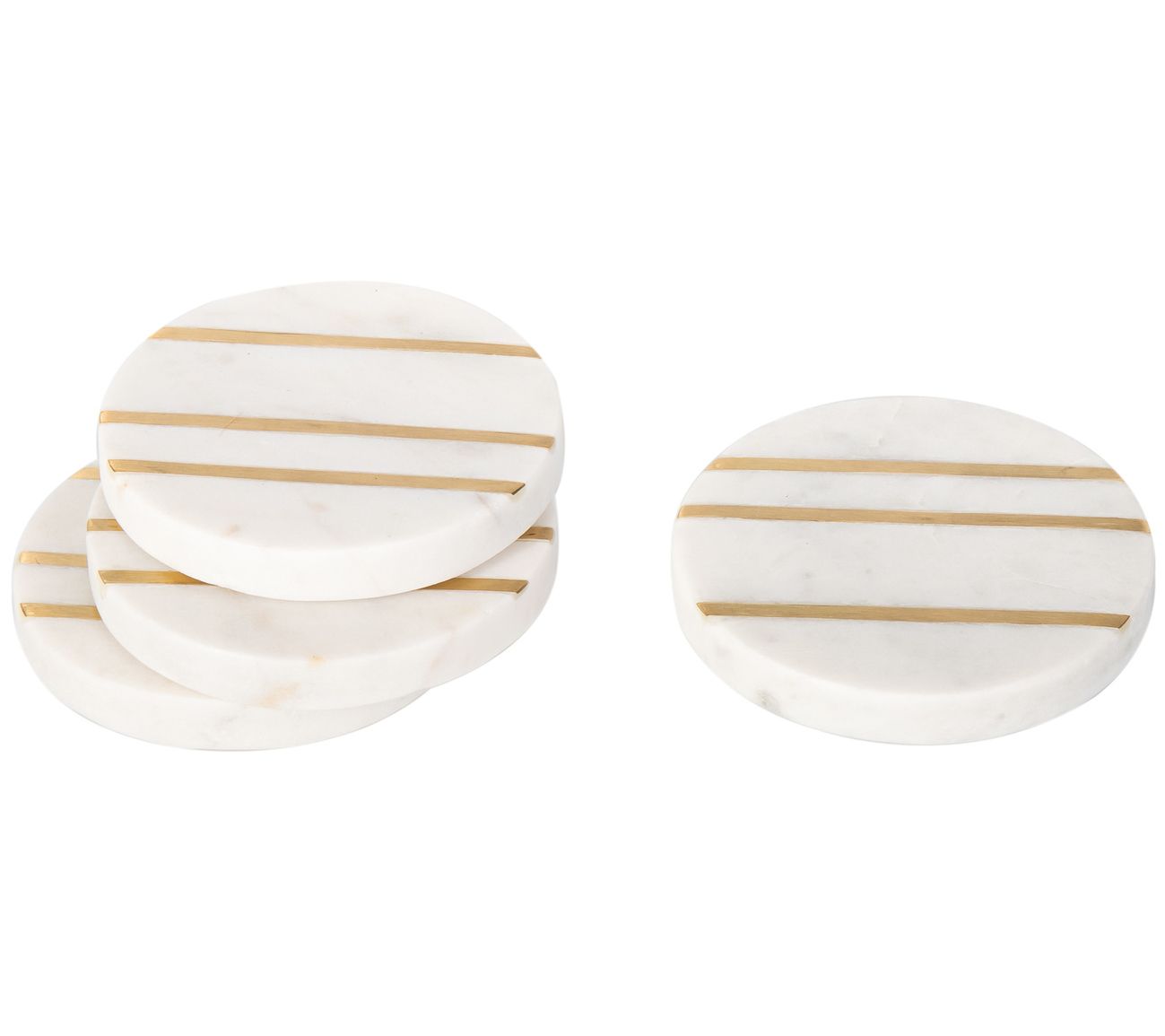 Godinger Set of 4 Marble Round Coasters