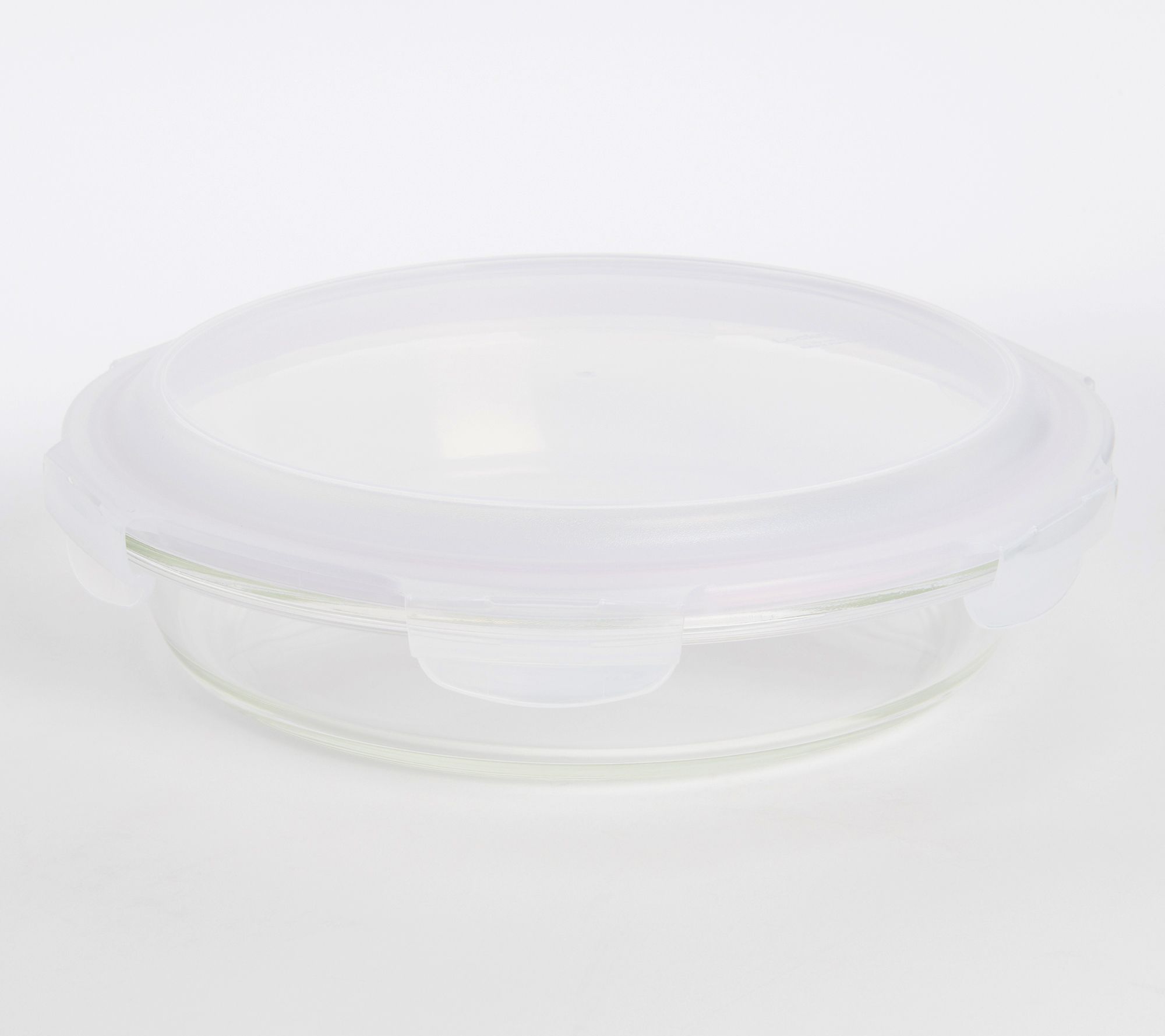 LocknLock Performance Glass 9.5 in. Pie Dish with Lid LLG881 - The