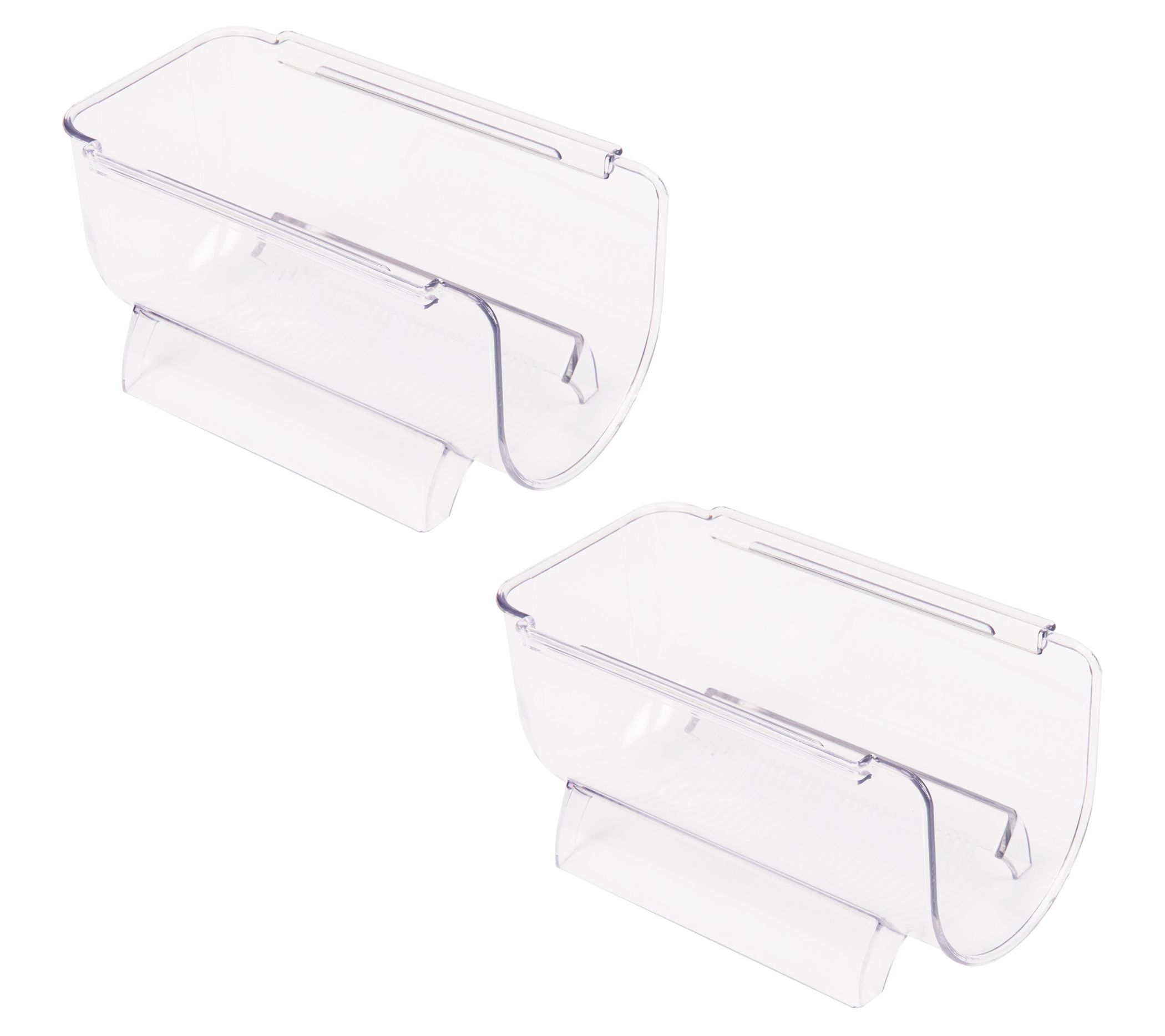 2-Pack Water Bottle Organizer Bins & Clear Storage for Refrigerator