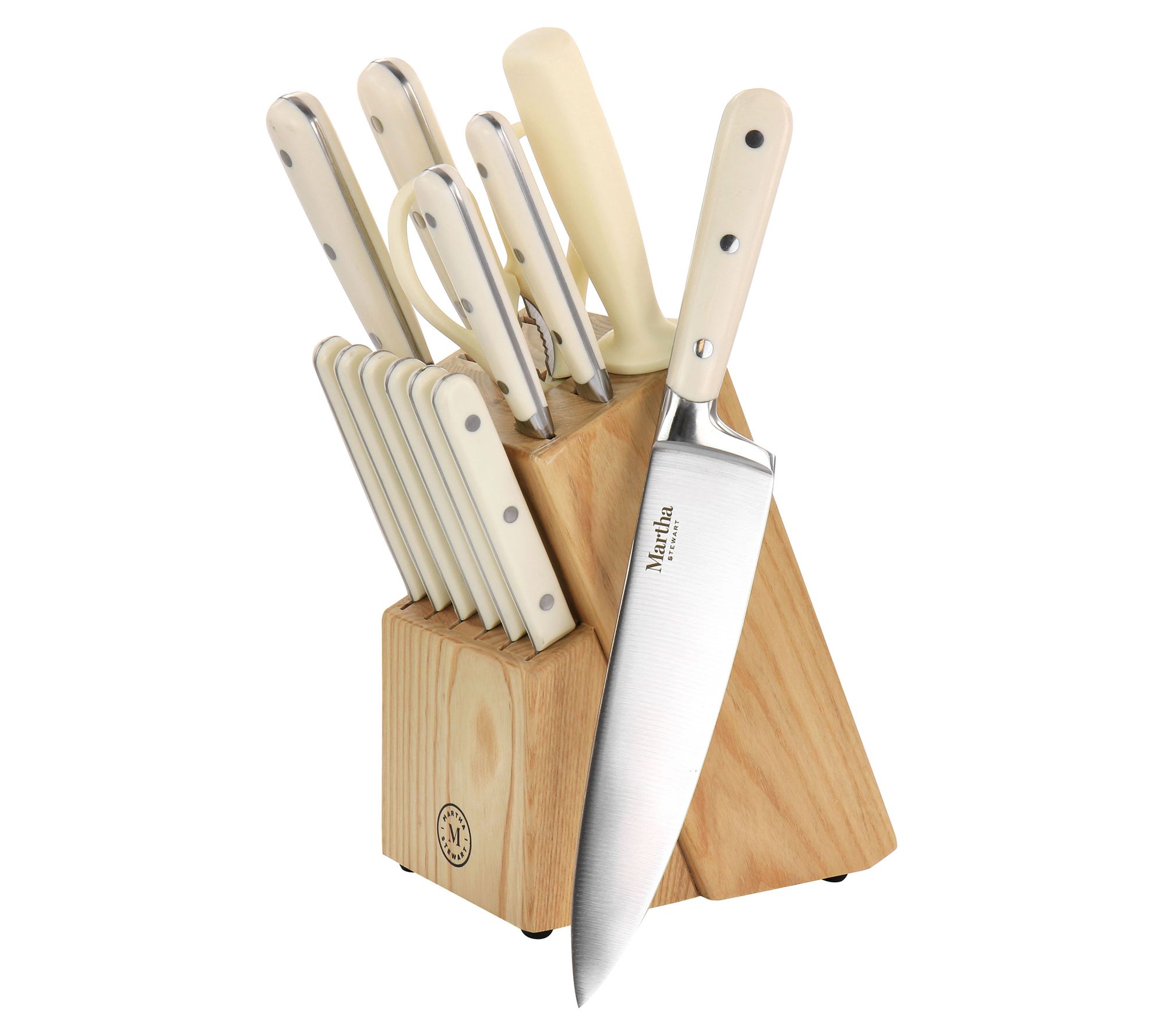 Martha Stewart Collection 14 Pc. Cutlery Set With Wood Block, Cutlery, Household