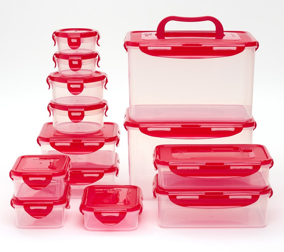 LocknLock 13-Piece Nestable Storage Set w/ 2 Handle Lids 