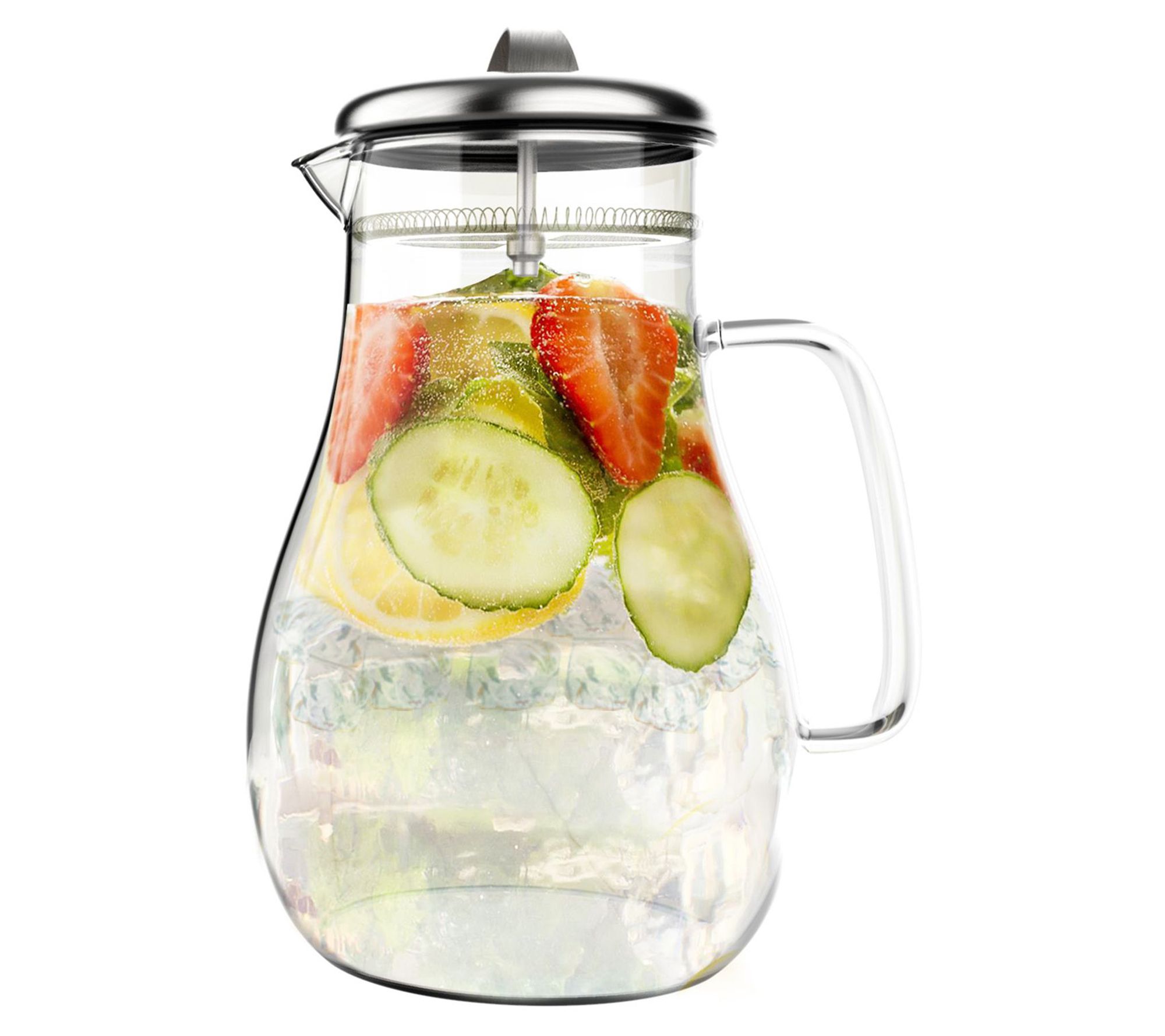 Classic Cuisine 64-oz Glass Pitcher with SS Filer Lid
