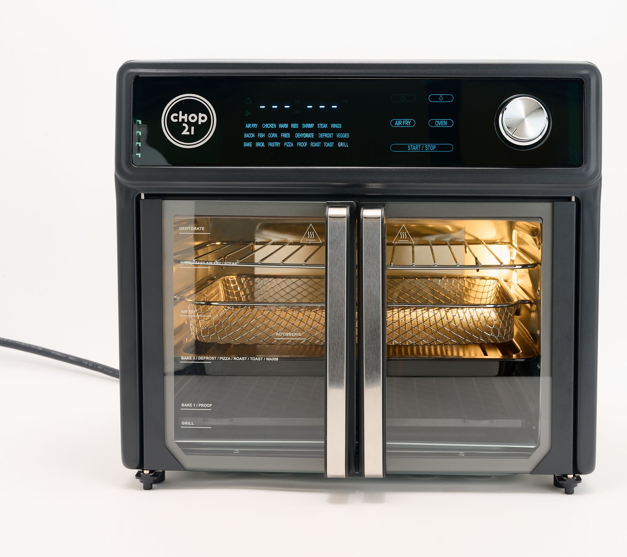 Kalorik French Door Air Fryer 26Qt Digital MAXX 10-in-1 Toaster Oven With