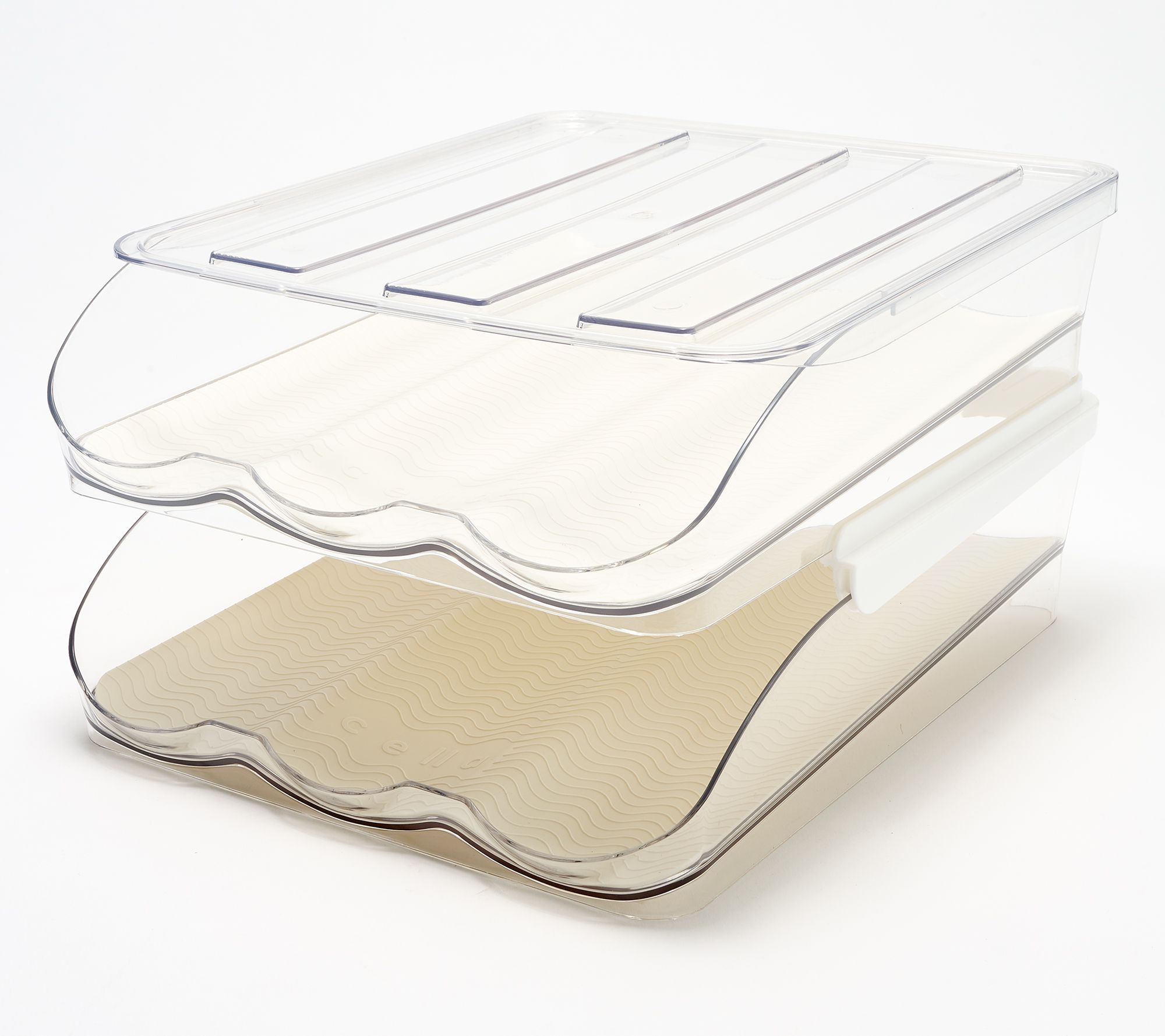 Cella Set of 2 Clear 18-Count Rolling Egg Organizers