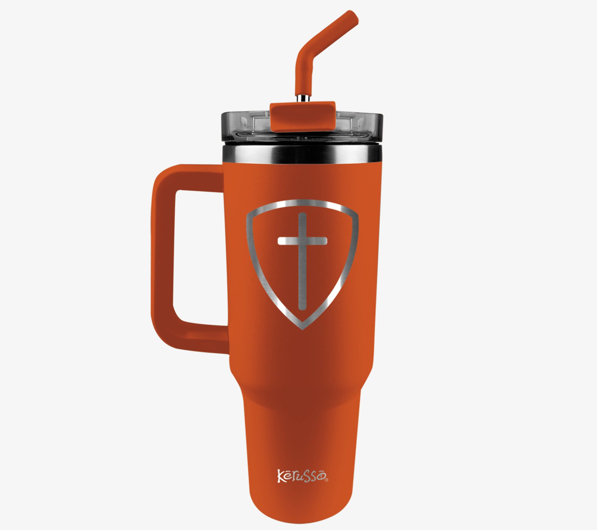 Kerusso 40oz Dual Wall Mug With Straw