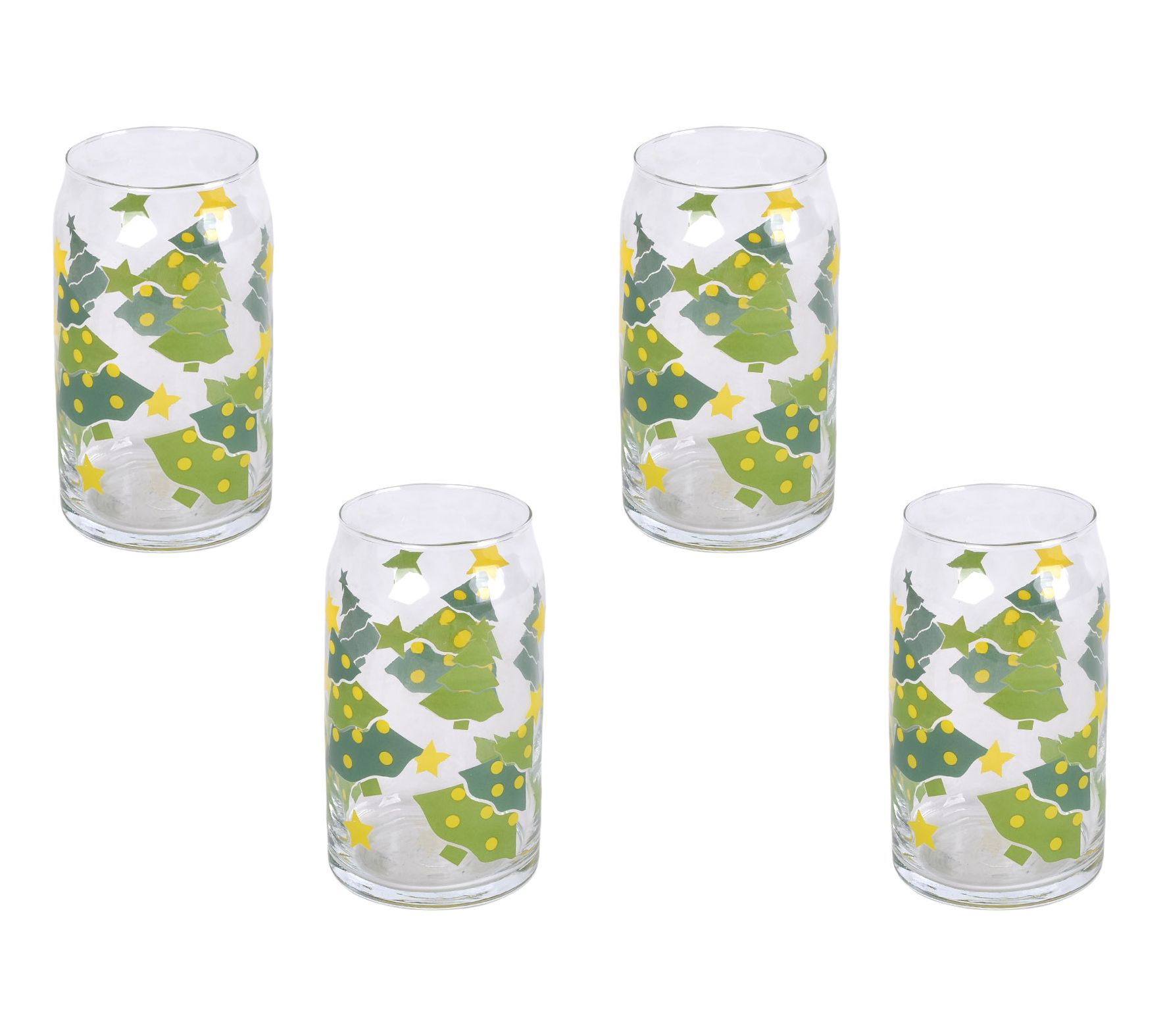 Temp-tations 16oz Can-Style Drinking Glasses, Set of 4