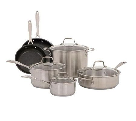 Martha Stewart Stainless Steel Silver Cookware Set, 10 pc - City Market