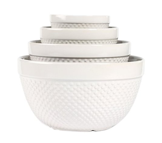 Tabletops Gallery 4-pc Hobnail Mixing Bowl Set