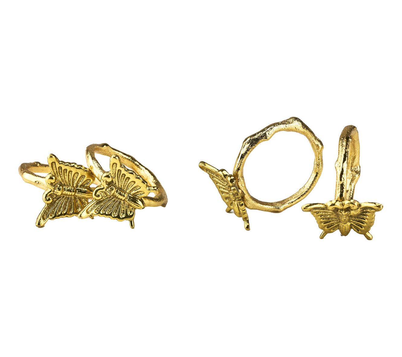 Godinger Butterfly Napkin Ring Set