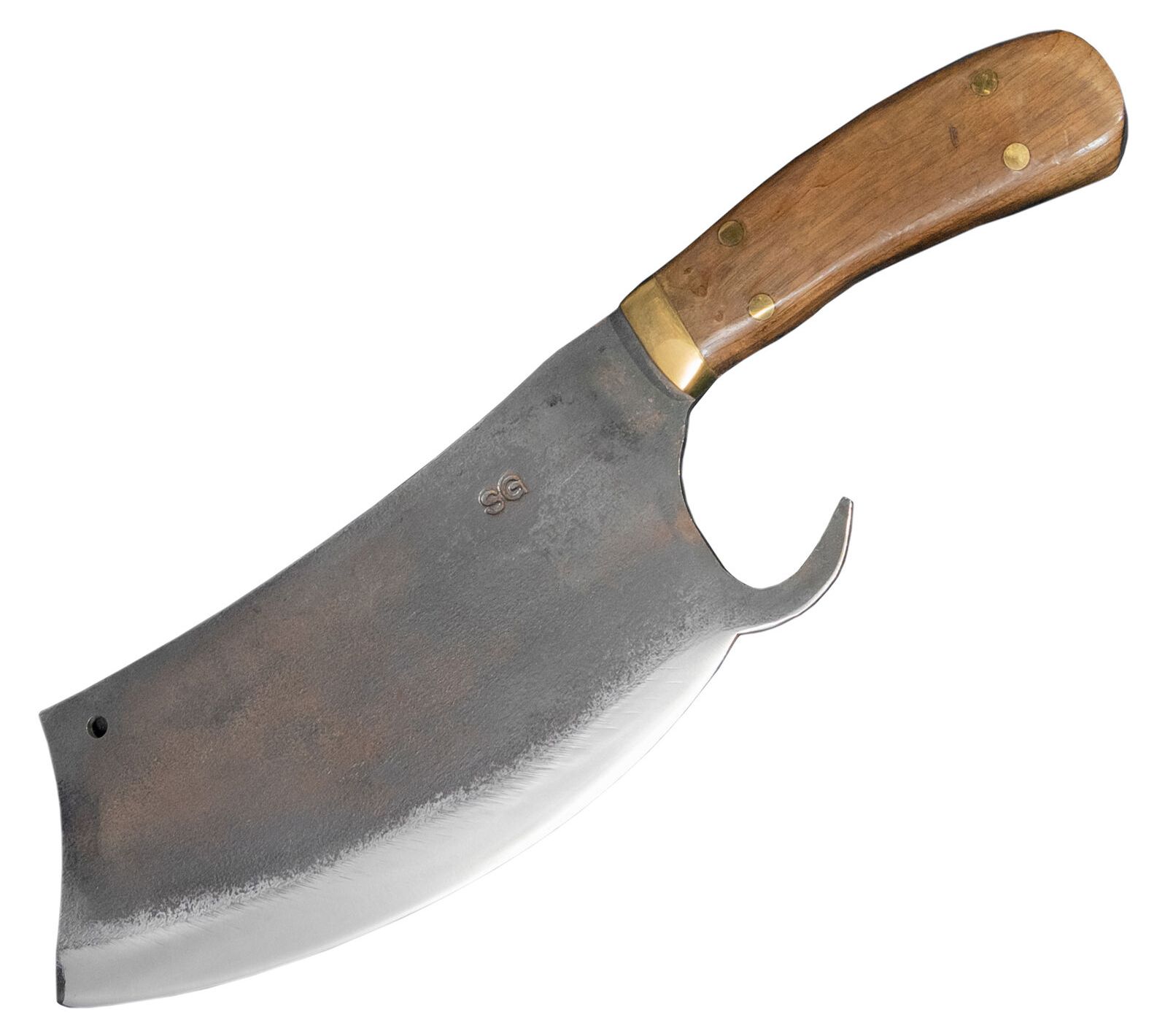 Brazilian Flame 8" Rustic Carbon Steel Chef Butchers Knife