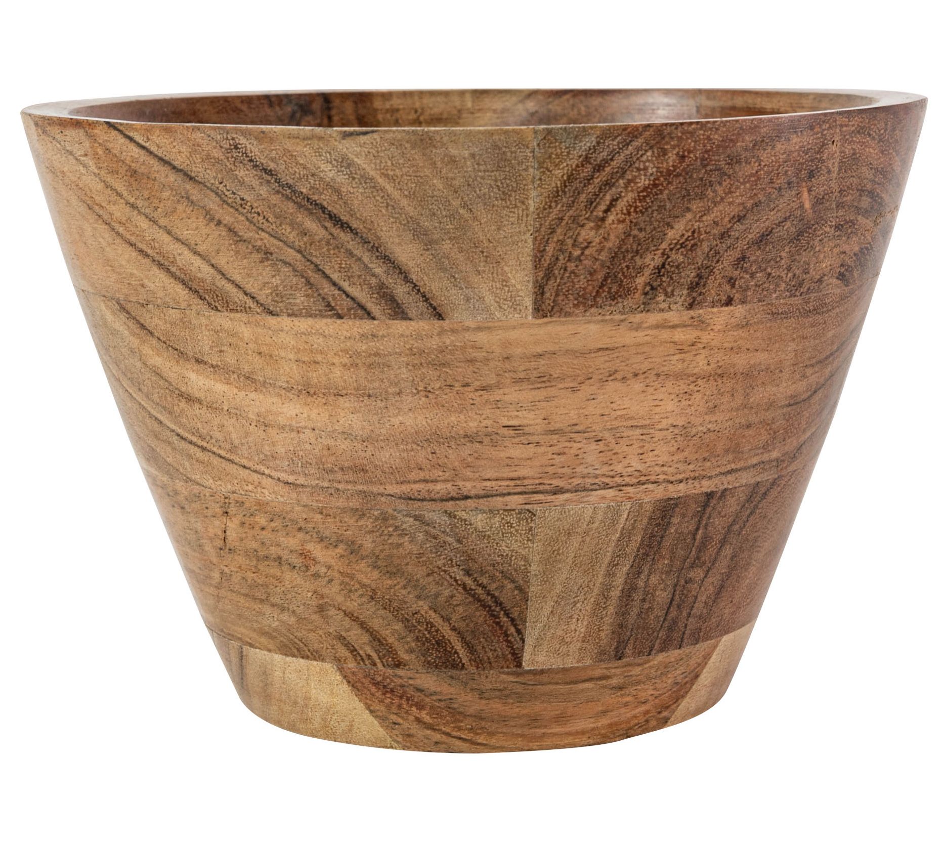Foreside Home & Garden Tapered Natural Acacia Wood Bowl