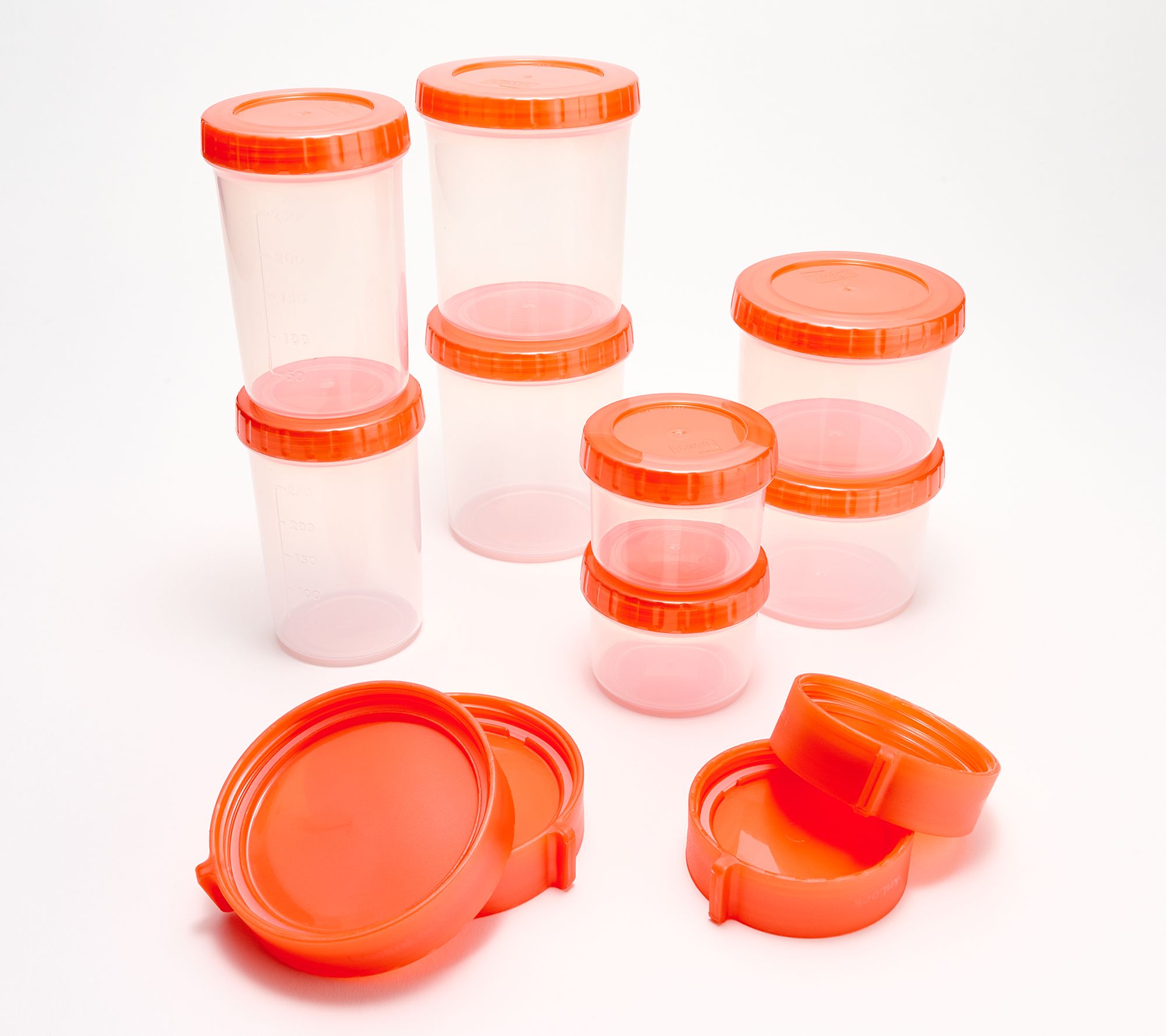 LocknLock 8-Pc Twist Lid Canisters with 4 Interlocking Lids