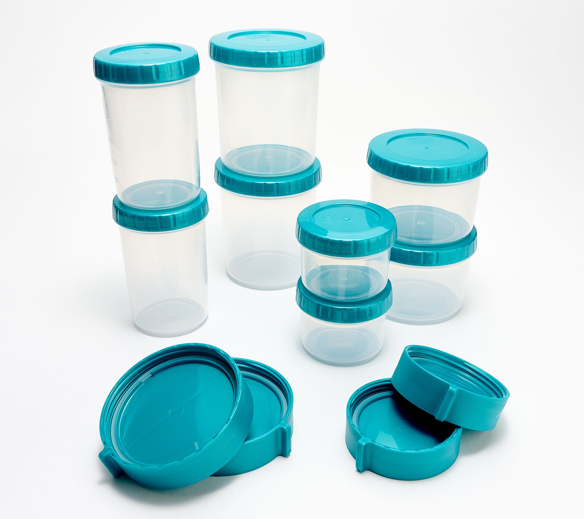 LocknLock 8-Pc Twist Lid Canisters with 4 Interlocking Lids
