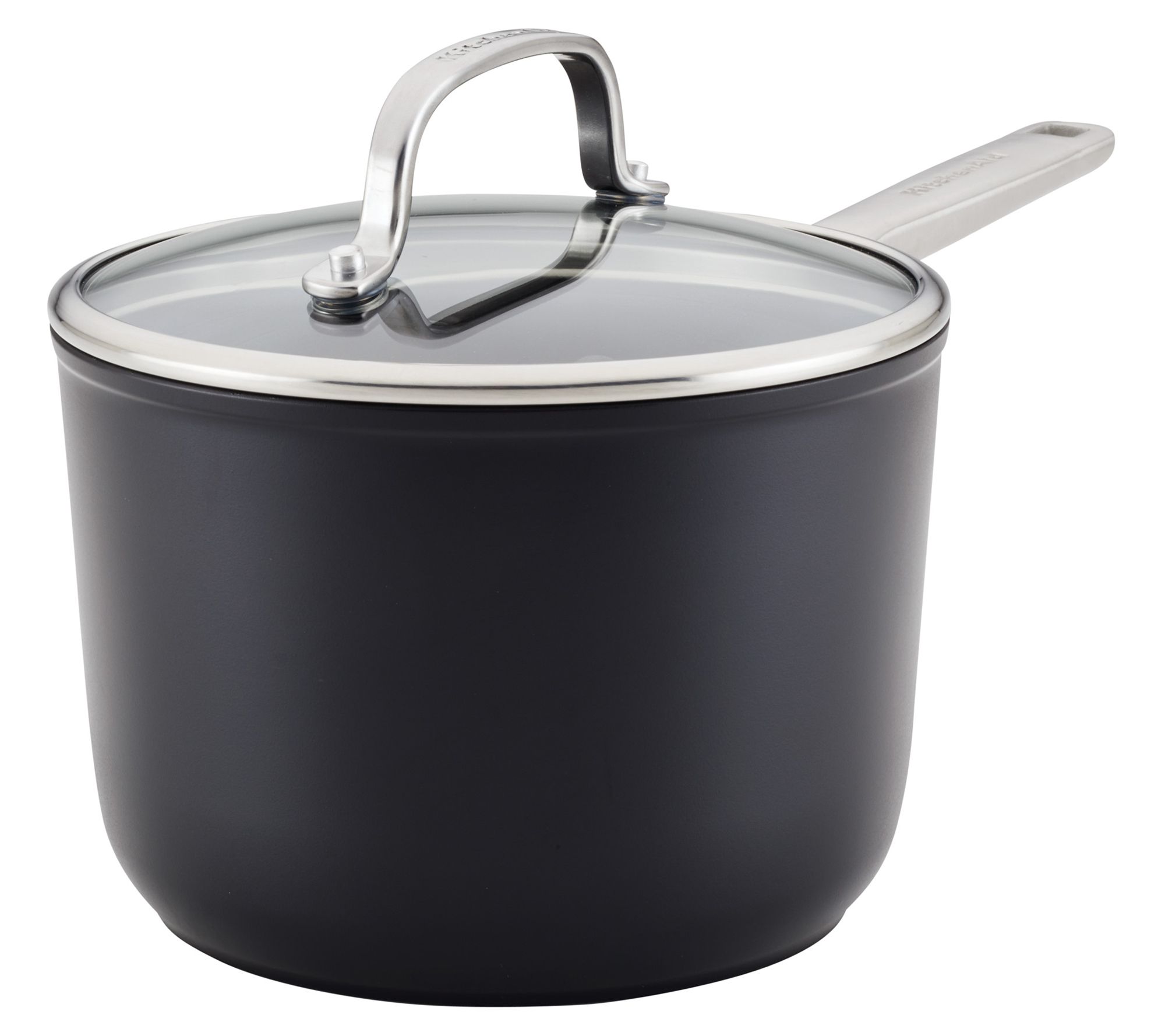 KitchenAid Hard-Anodized Nonstick Saucepan withLid, 3qt