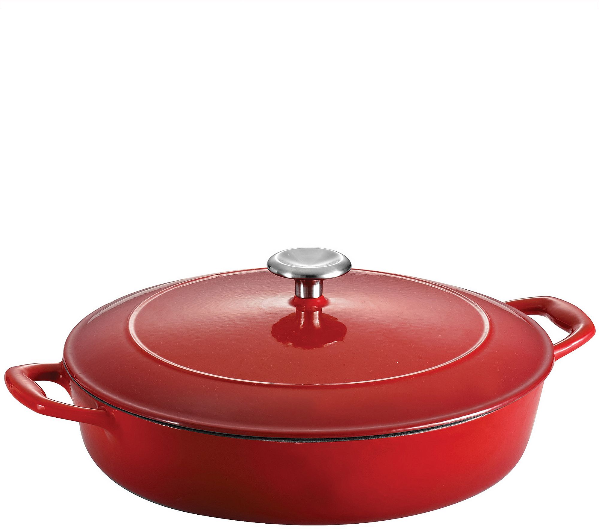 Tramontina Gourmet 2.5qt Enameled Cast Iron Sauce Pan with Lid Red