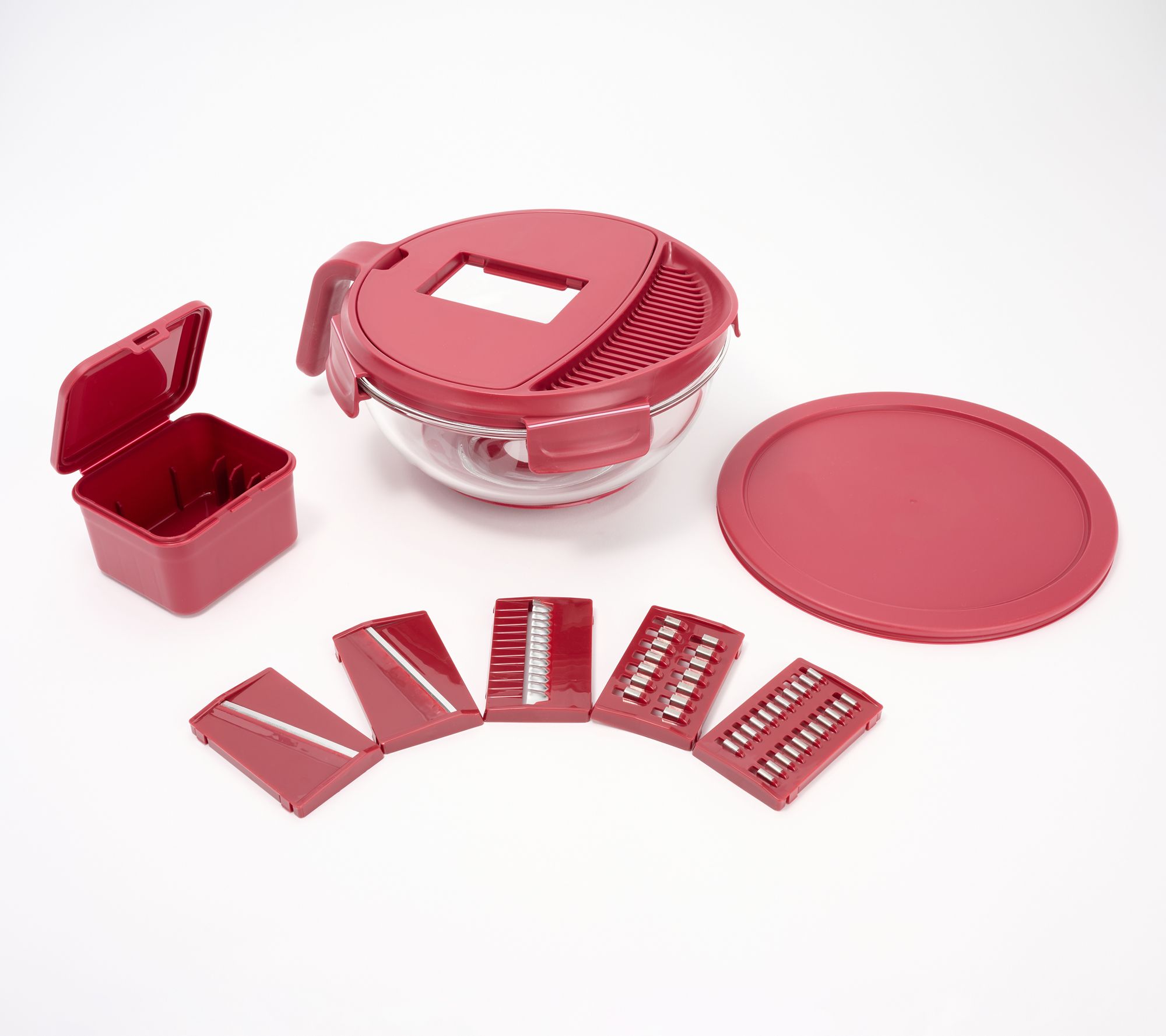 "As Is" Genicook Multifunction Slice & Grate w/ Glass Bowl