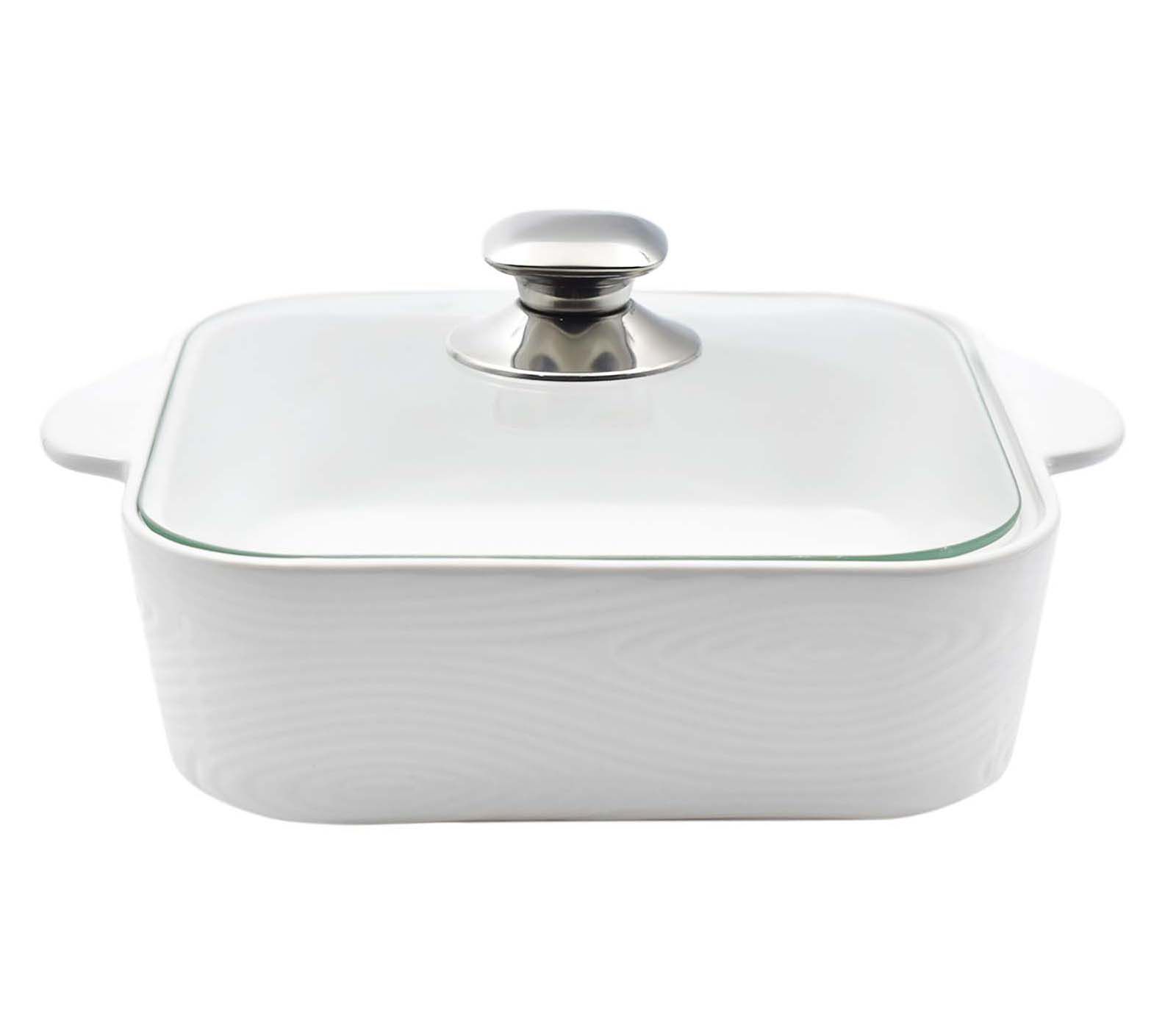Temp-tations Woodland 2.5-qt Soft Square Baker w/ Cook & Look