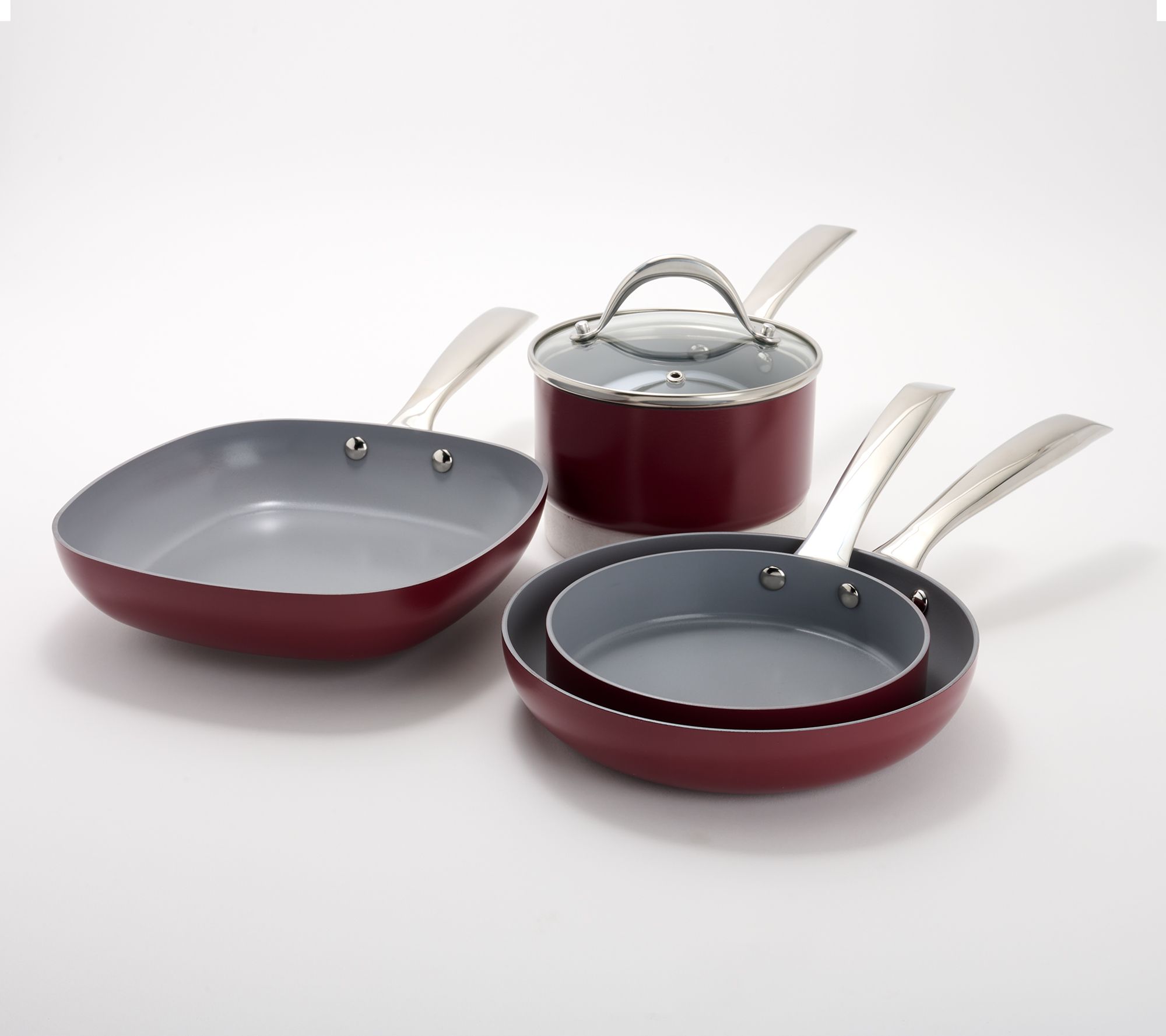 "As Is" Technique 4-Pc Ceramic Nonstick Hard Anodized Set
