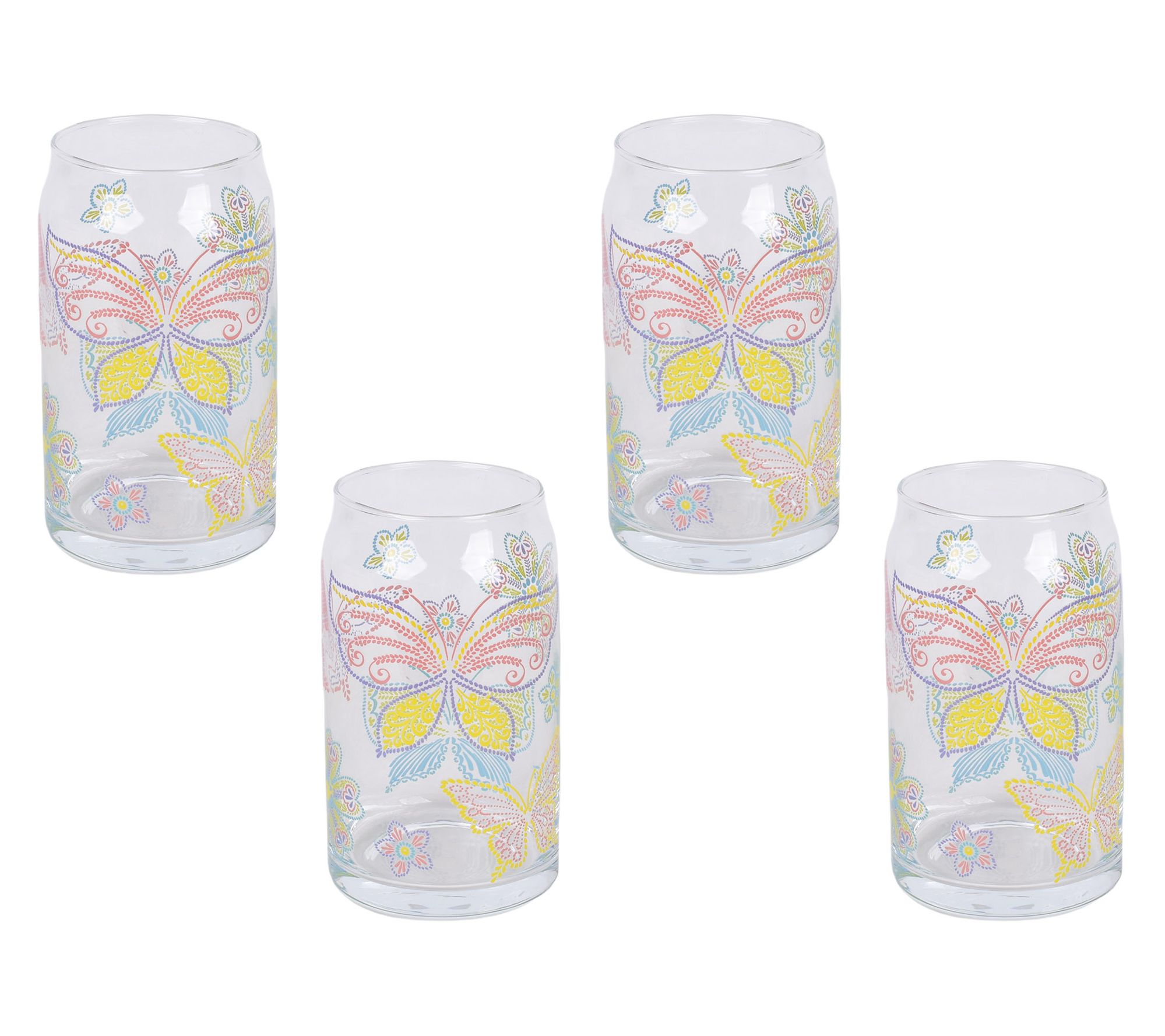 "As Is" Temp-tations Set of (4) 16oz Can Style Glasses