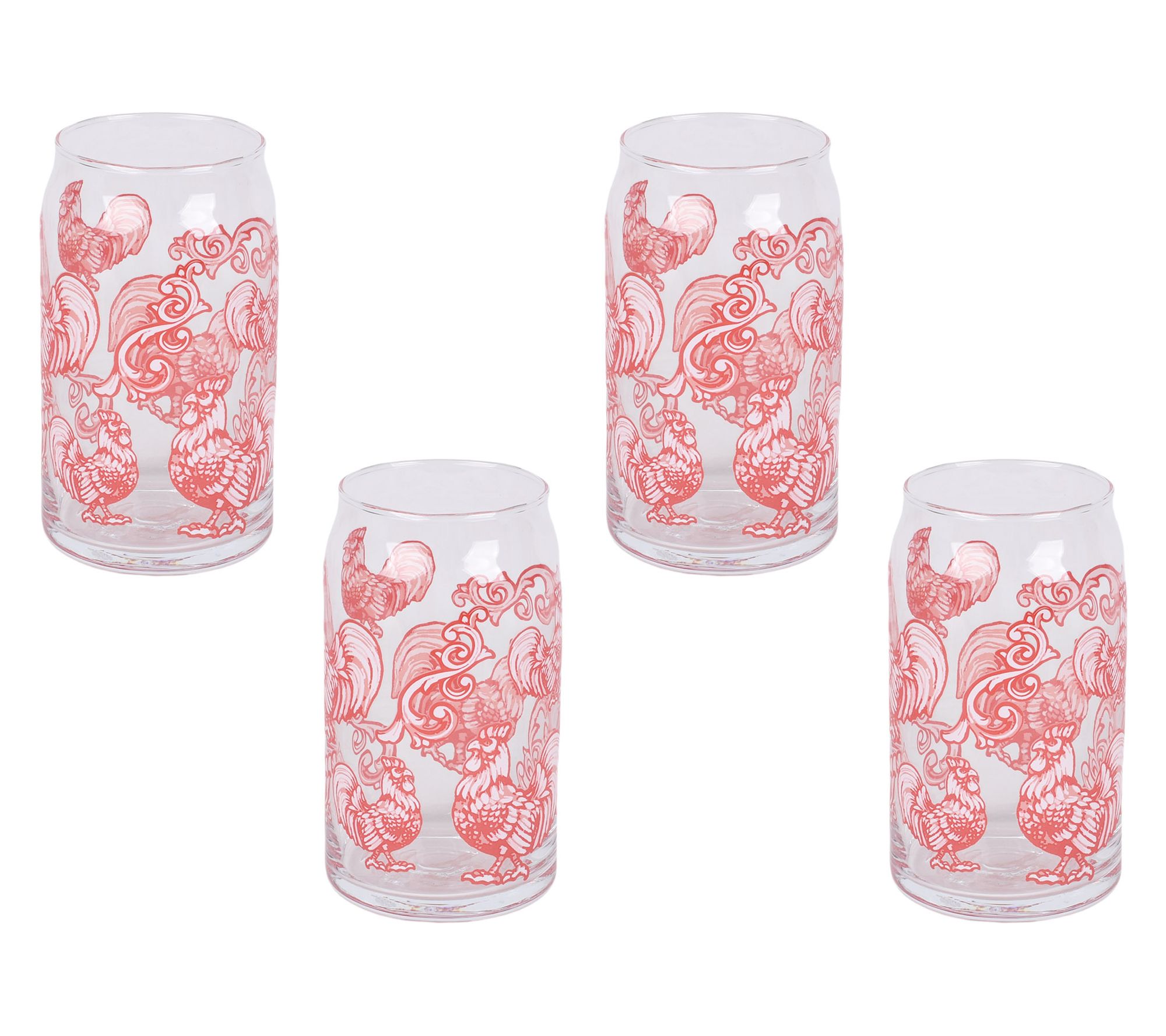 "As Is" Temp-tations Set of (4) 16oz Can Style Glasses