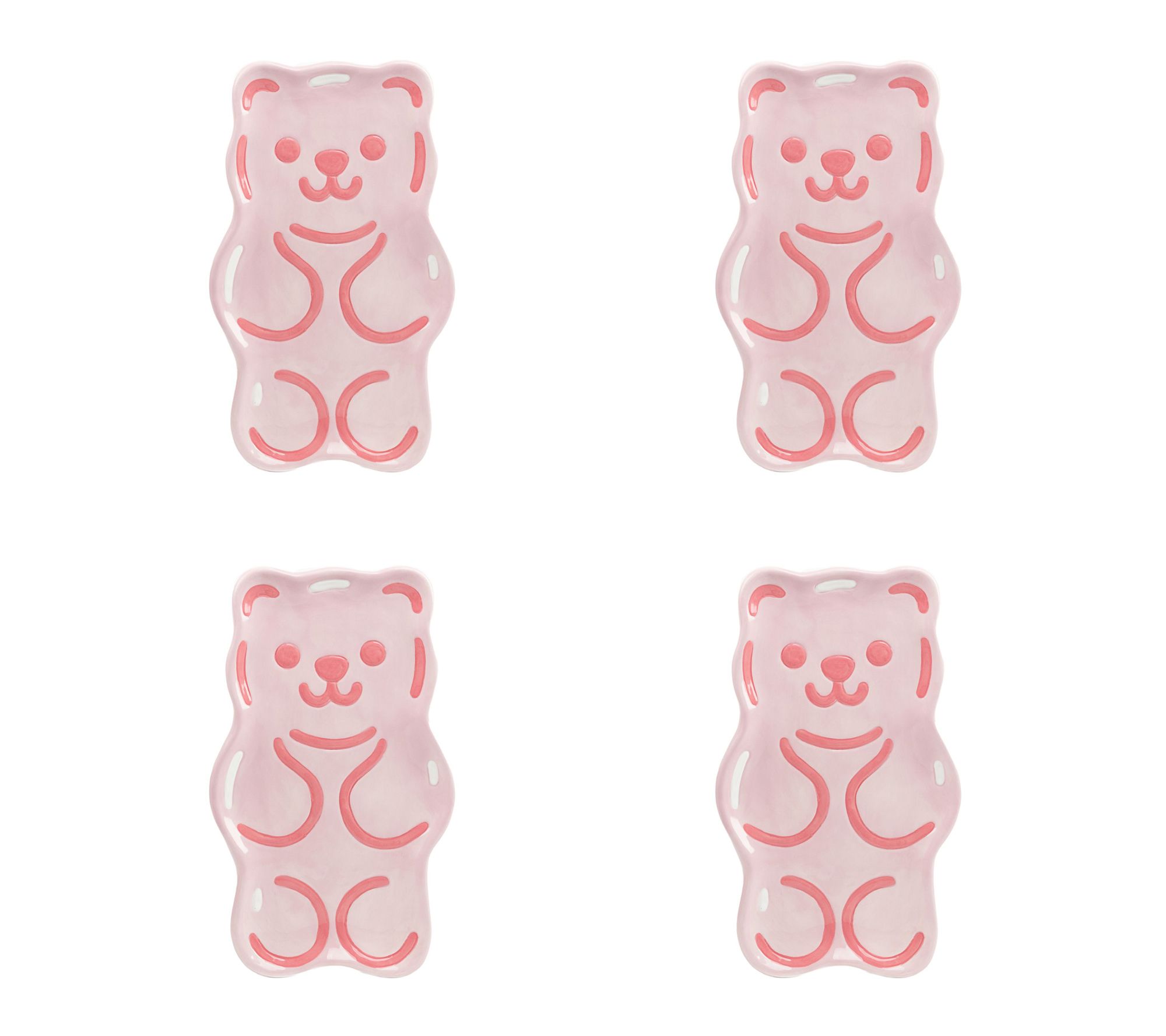 10 Strawberry Street Set of 4 Gummy Bear Appetizer Plates