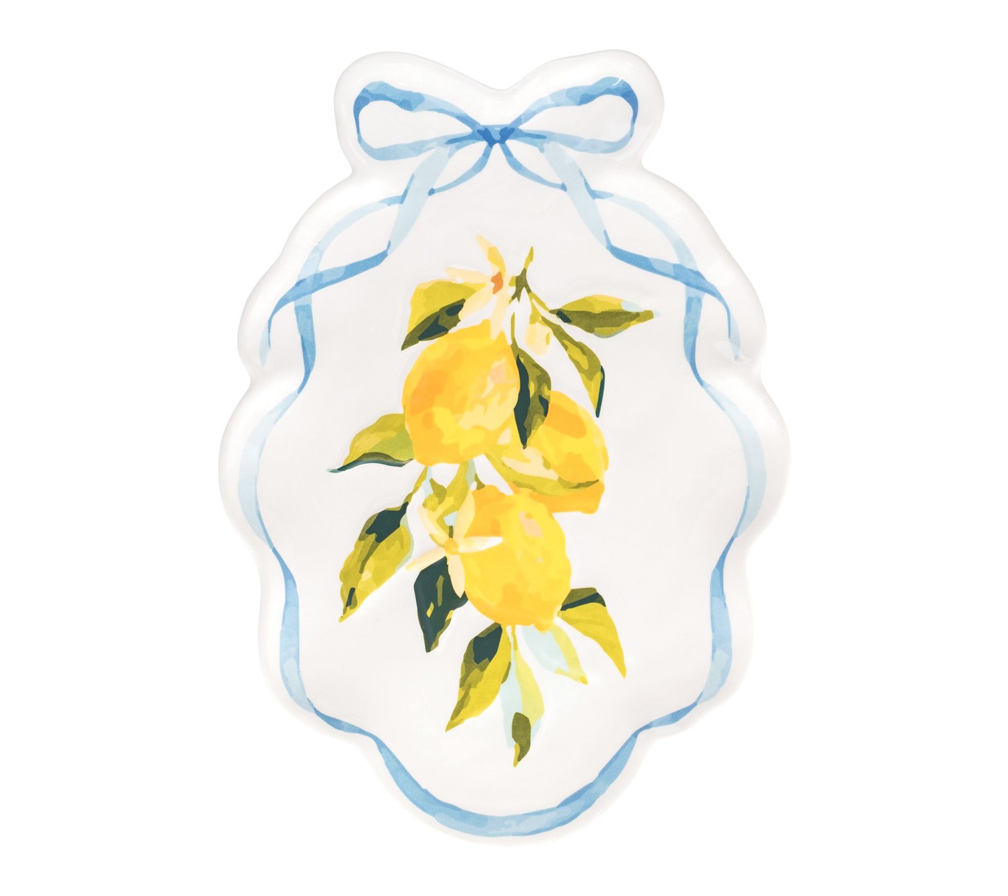 10 Strawberry Street Amalfi Lemon Ribbon Oval Platter