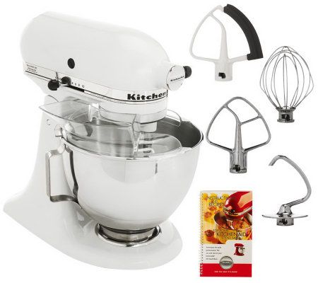 KitchenAid 4.5-qt 300W Tilt-Head Stand Mixer w/ Flex Edge on QVC 