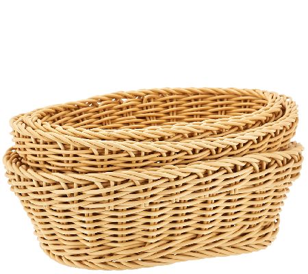 Lock & Lock Set of 3 Oval Nestable Baskets - QVC.com