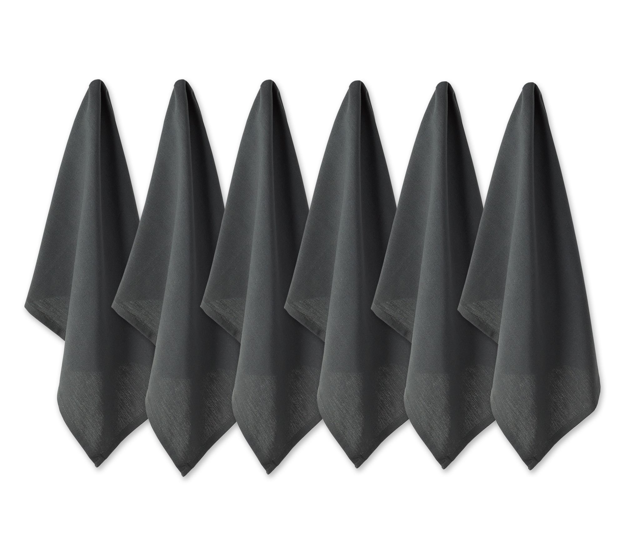 Design Imports Set of 6 Flat Woven Kitchen Towe ls