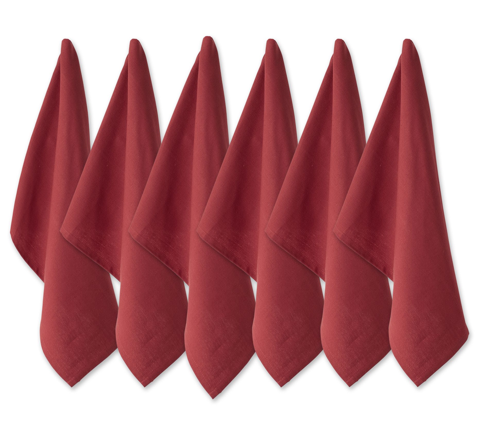 Design Imports Set of 6 Flat Woven Kitchen Towe ls