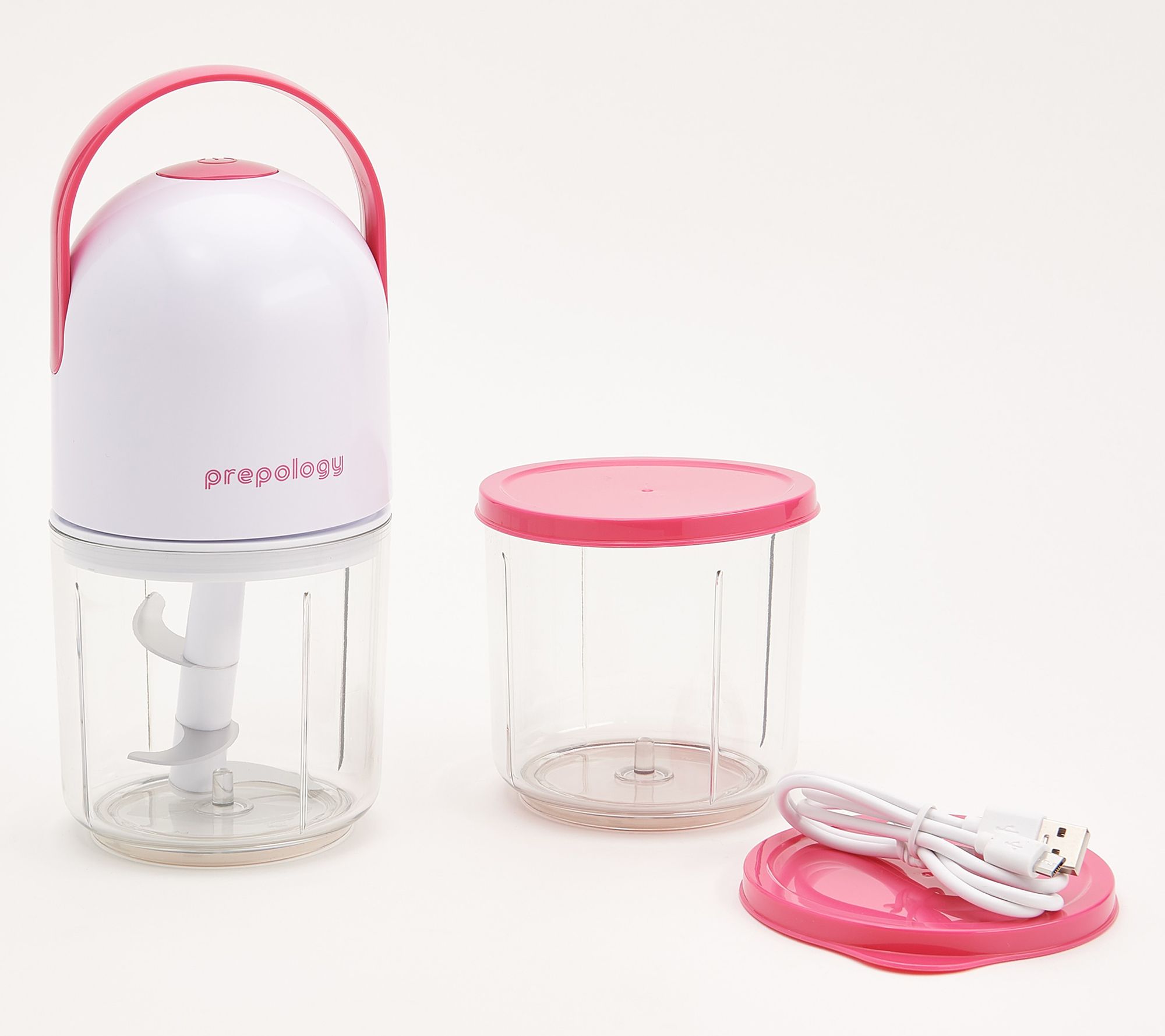 As Is Prepology Rechargeable Mini Chopper w/ Extra Cups