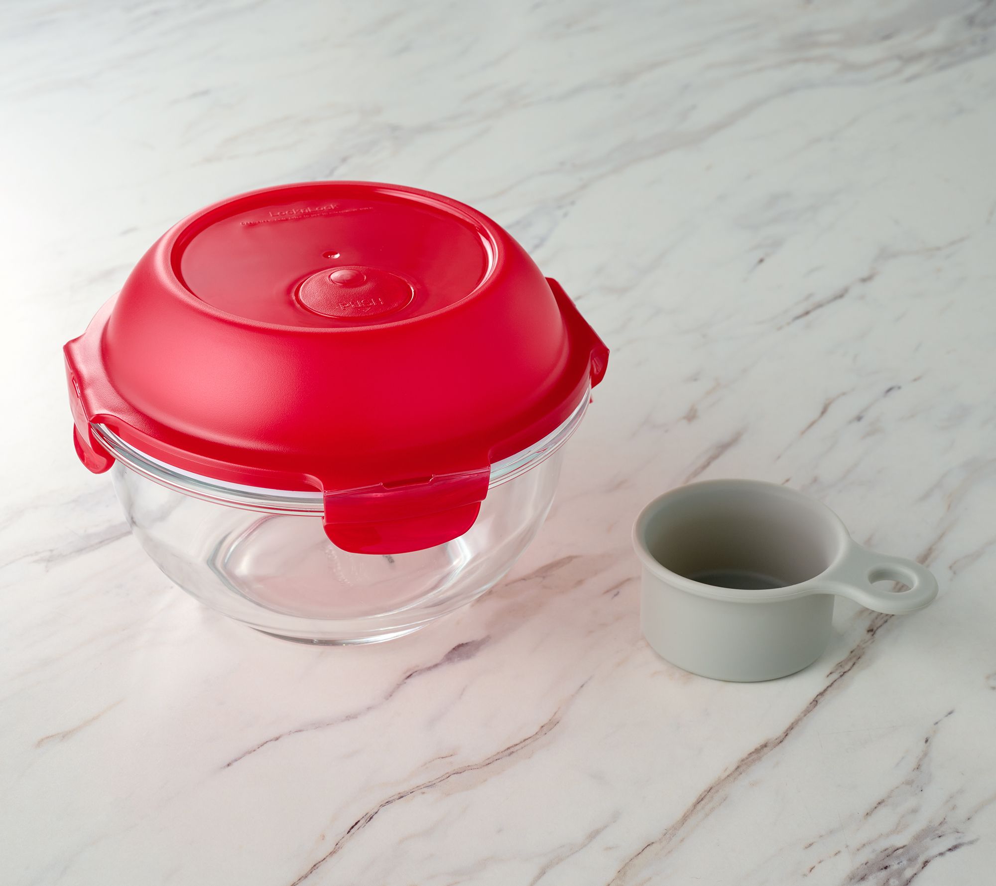 LocknLock Vented Glass Popcorn Maker with Silicone Scoop