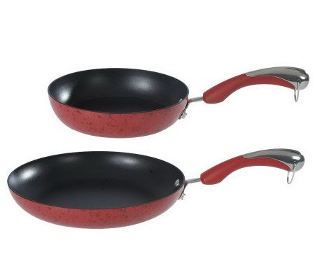 Paula Deen Nonstick Red Speckled Cookware Pots Pans Set 4 Piece Signature