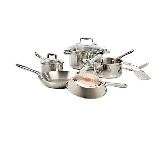 T-Fal Ultimate Stainless Steel Copper Bottom Cookware Set 