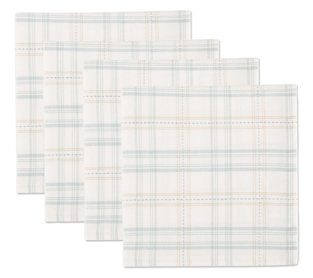 Design Imports Cottontail Garden Plaid Napkin Set of 4