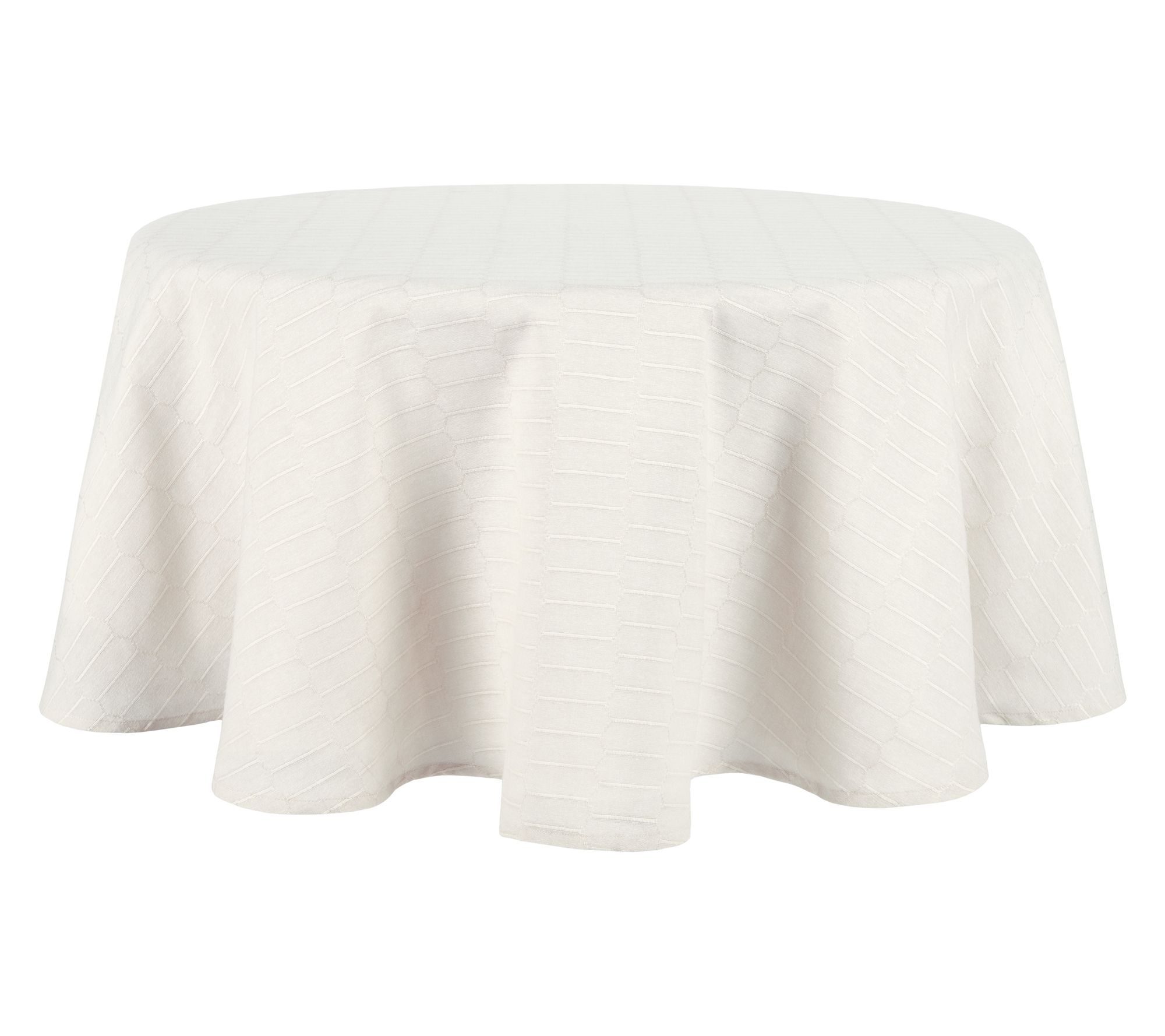 Martha Stewart Honeycomb Modern Farmhouse 70" Round Tablecloth