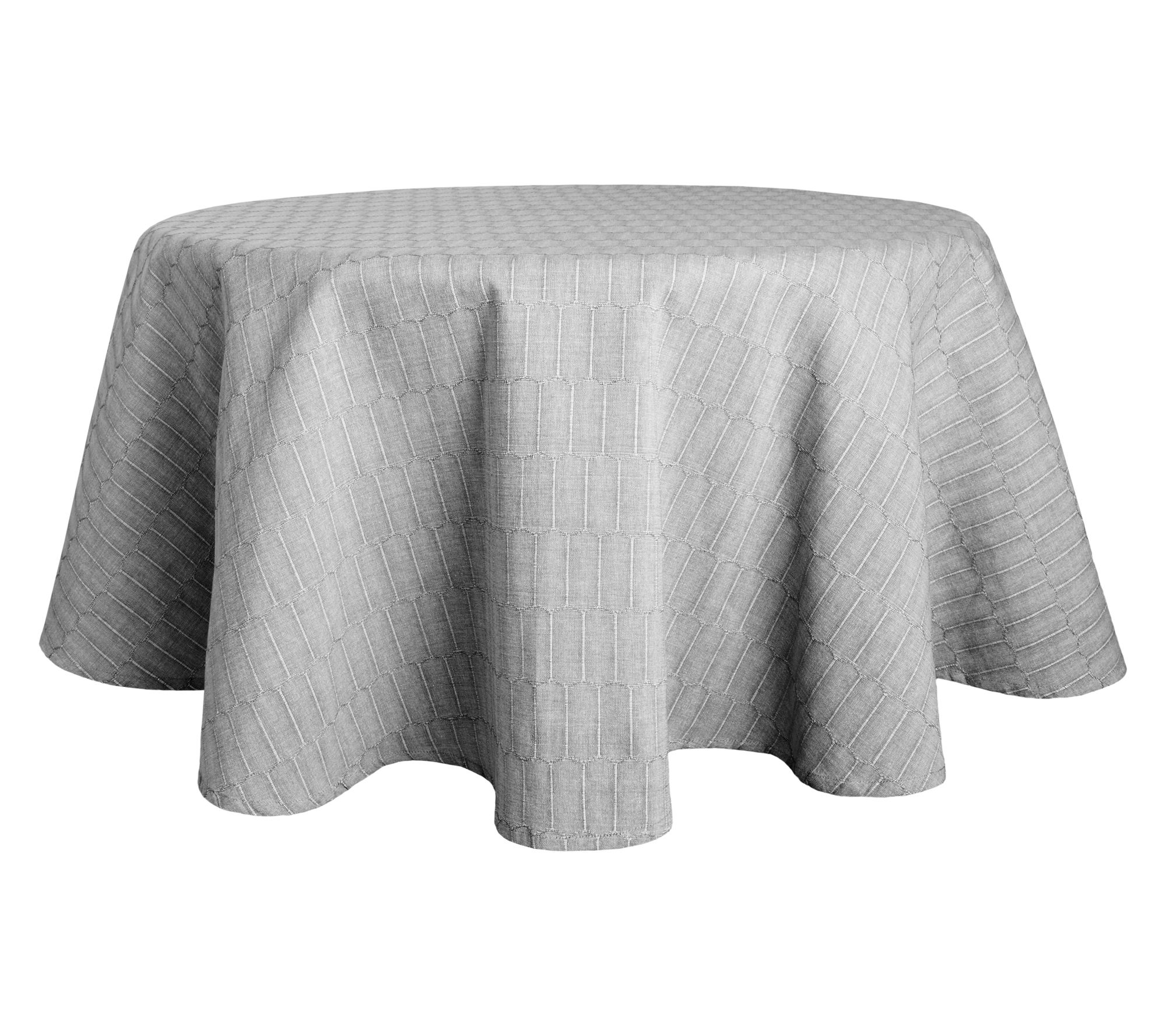 Martha Stewart Honeycomb Modern Farmhouse 70" Round Tablecloth