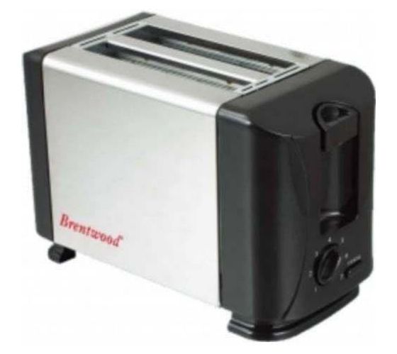 Brentwood 2-Slice Extra Wide Slot Stainless Steel Toaster