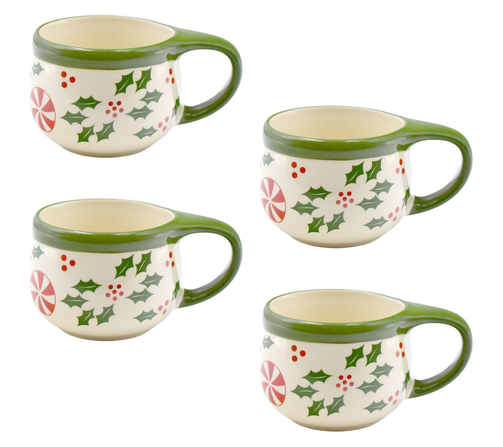 "As Is" Temp-tations Seasonal Set of (4) 10-oz Mugs