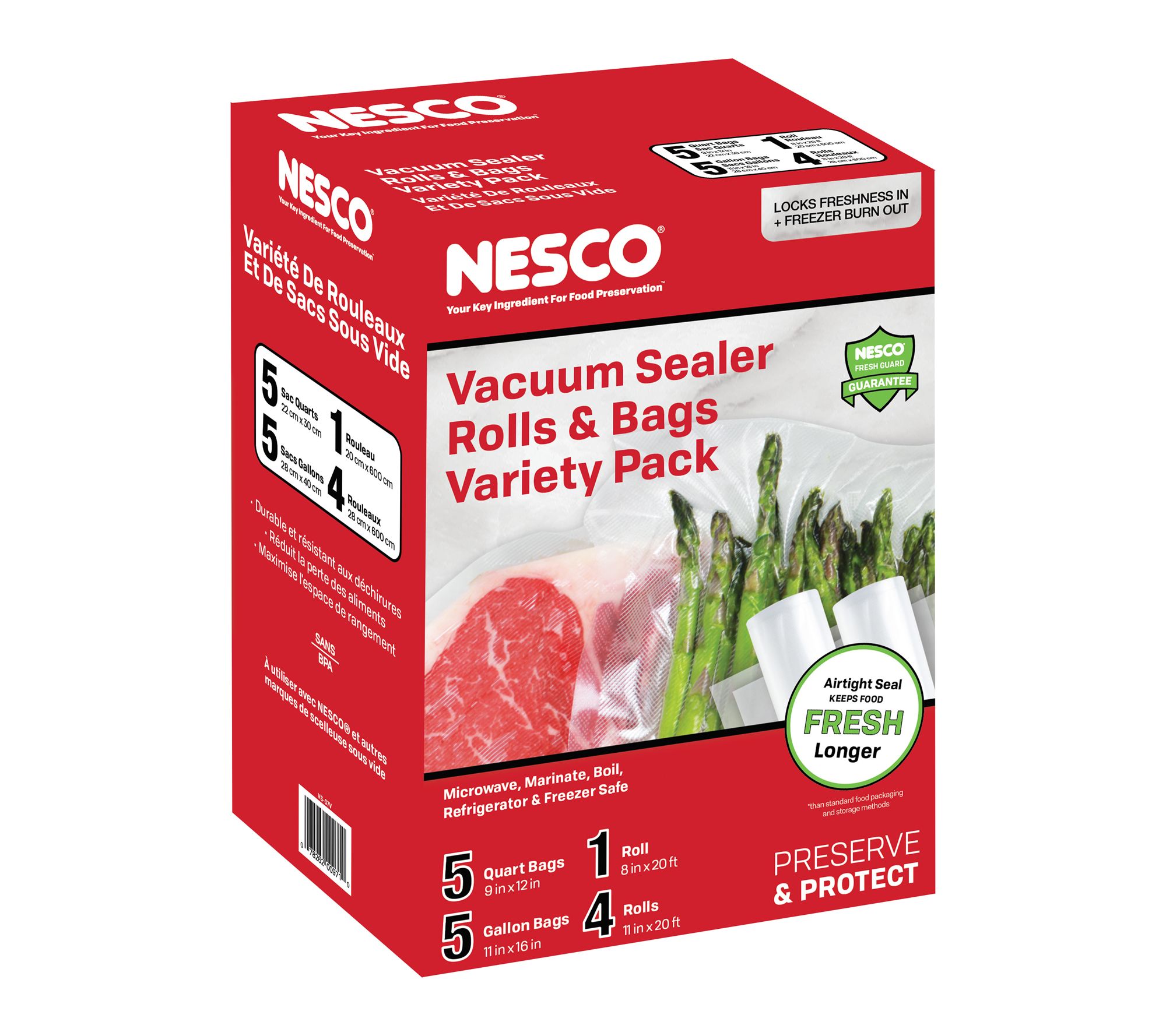 Nesco Variety Pack of Vacuum Sealer Bags