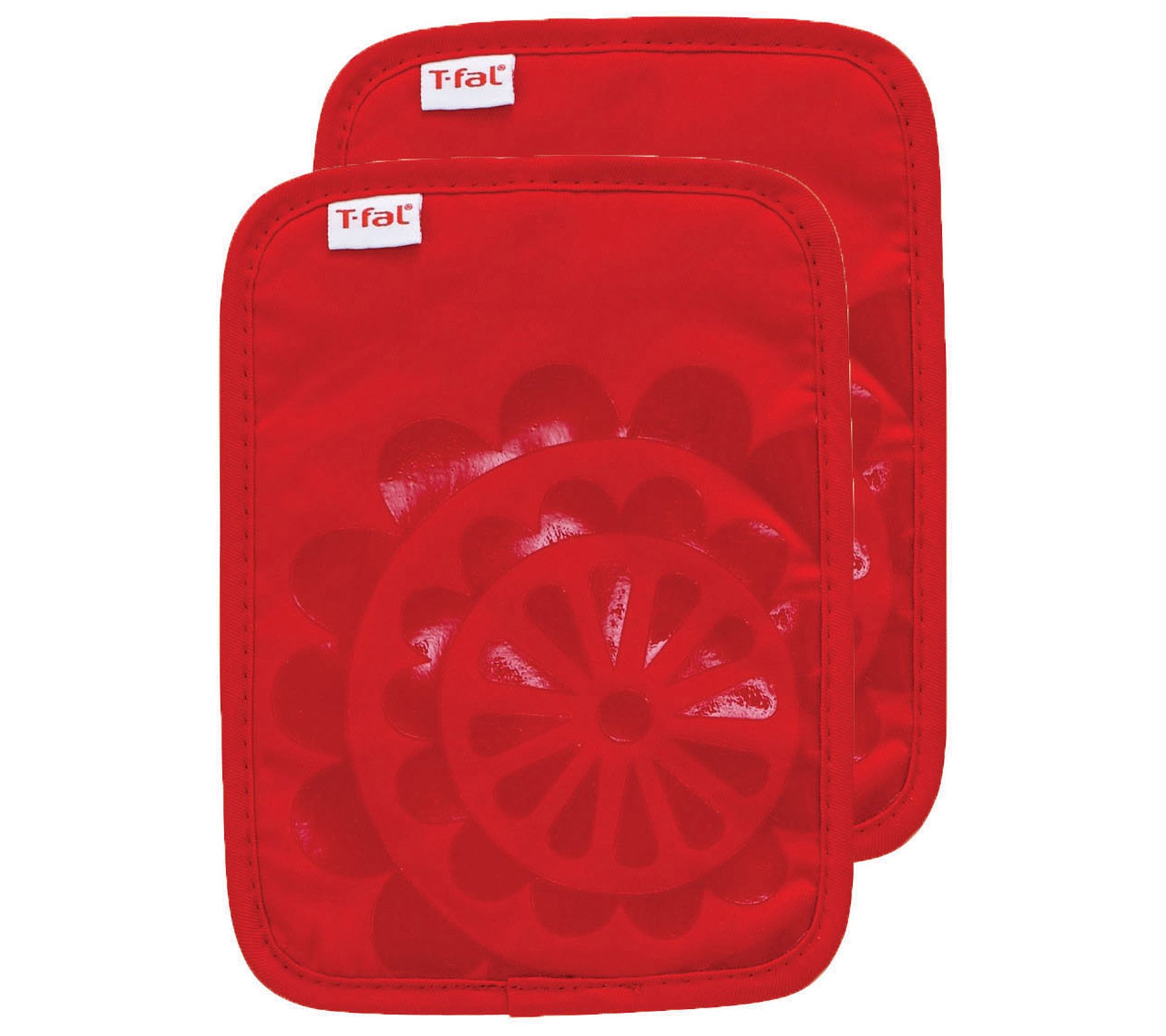 T-Fal Green Medallion Cotton Silicone Pot Holder (2-Pack)