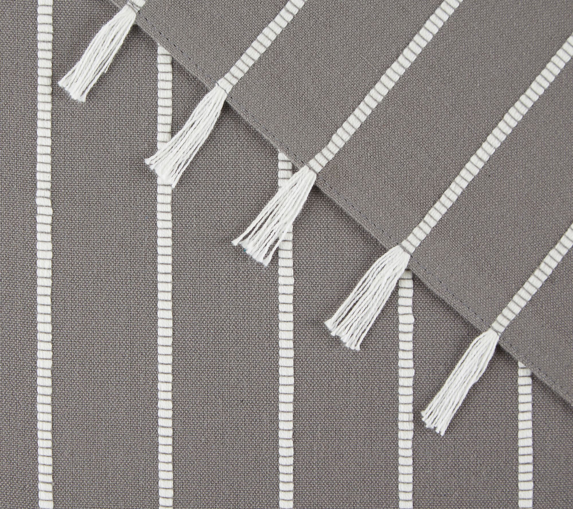 Design Imports Grey Tonal Tweed Placemat Set of 6